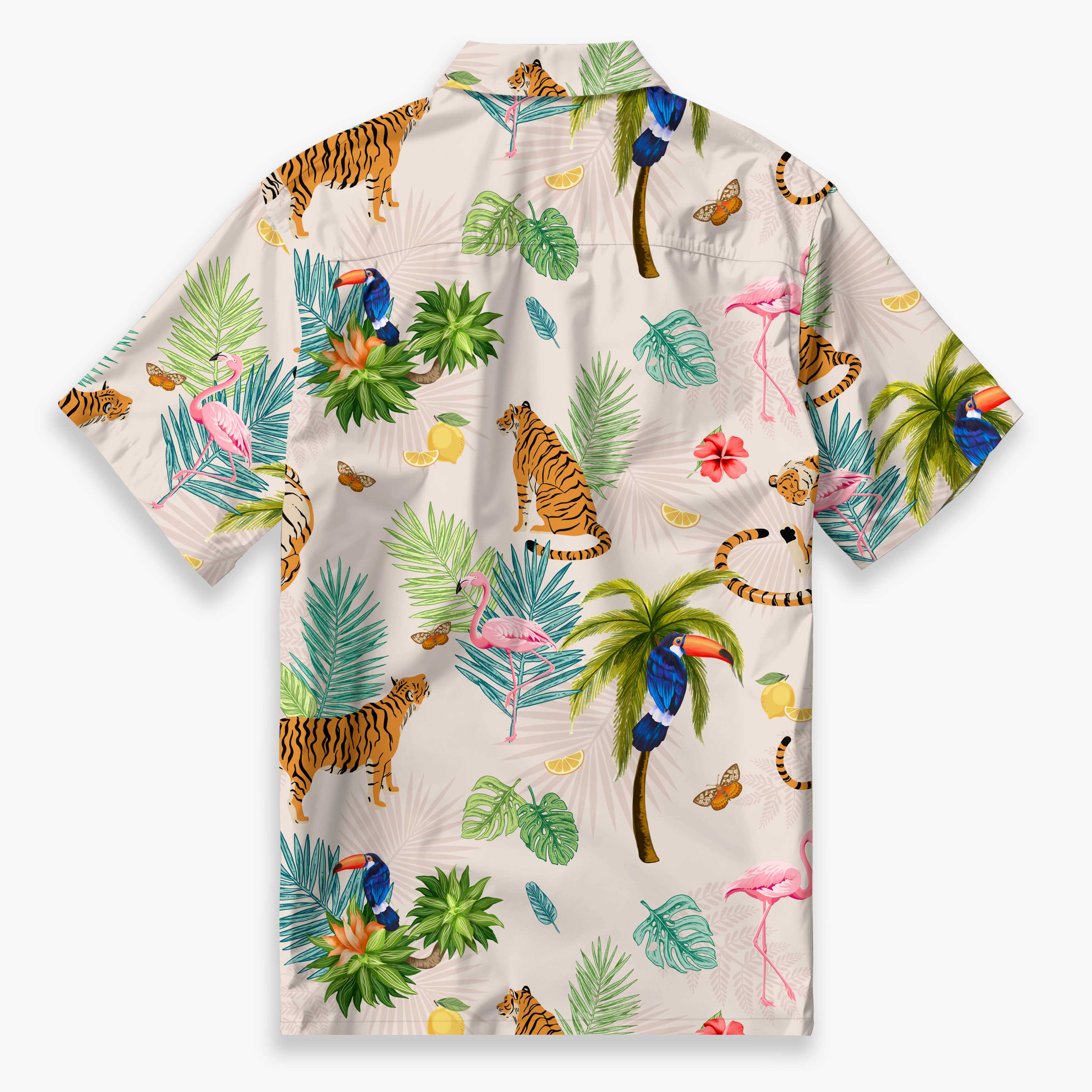 Flamingos & Tigers Camp Shirt