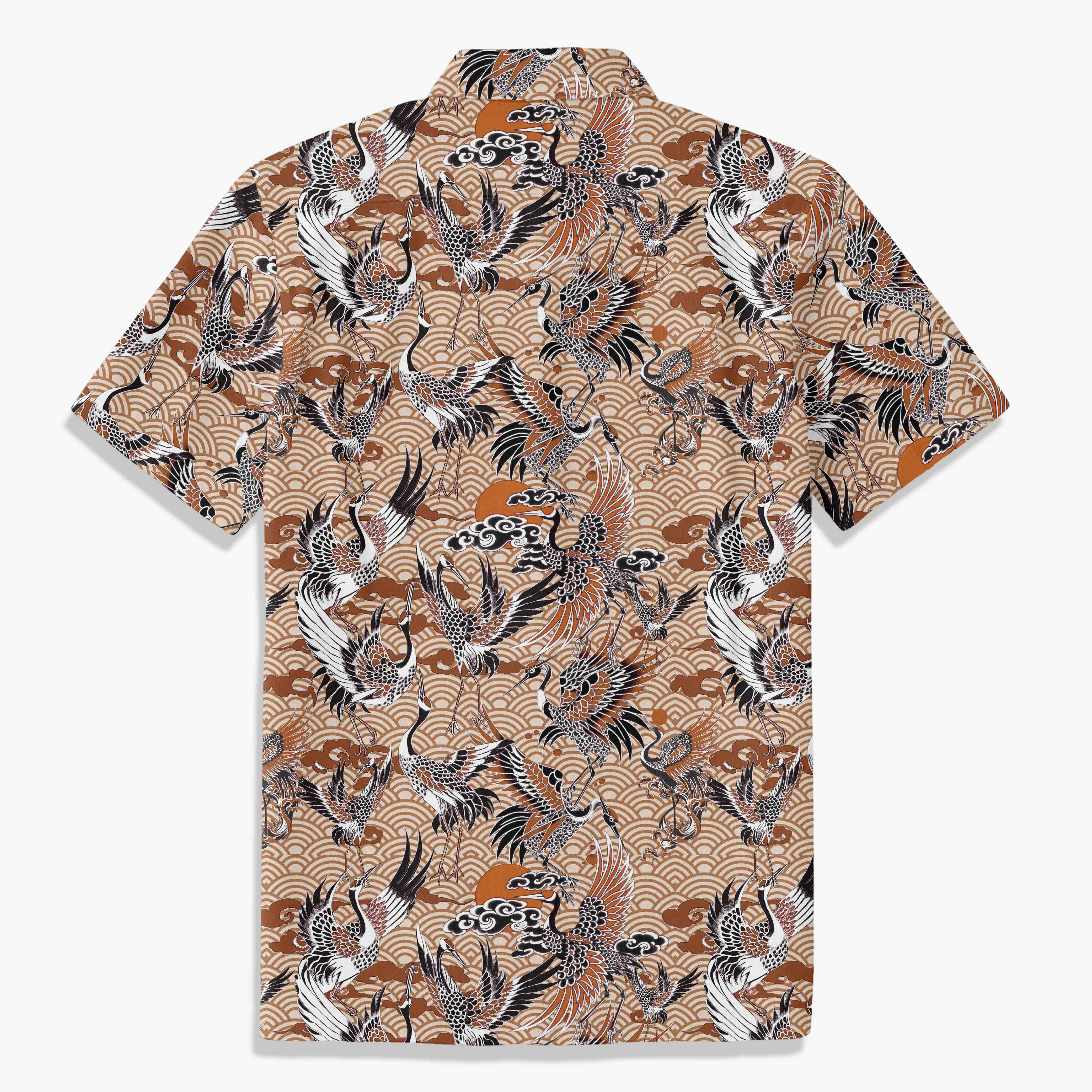 Elegant Crane and Cloud Motif