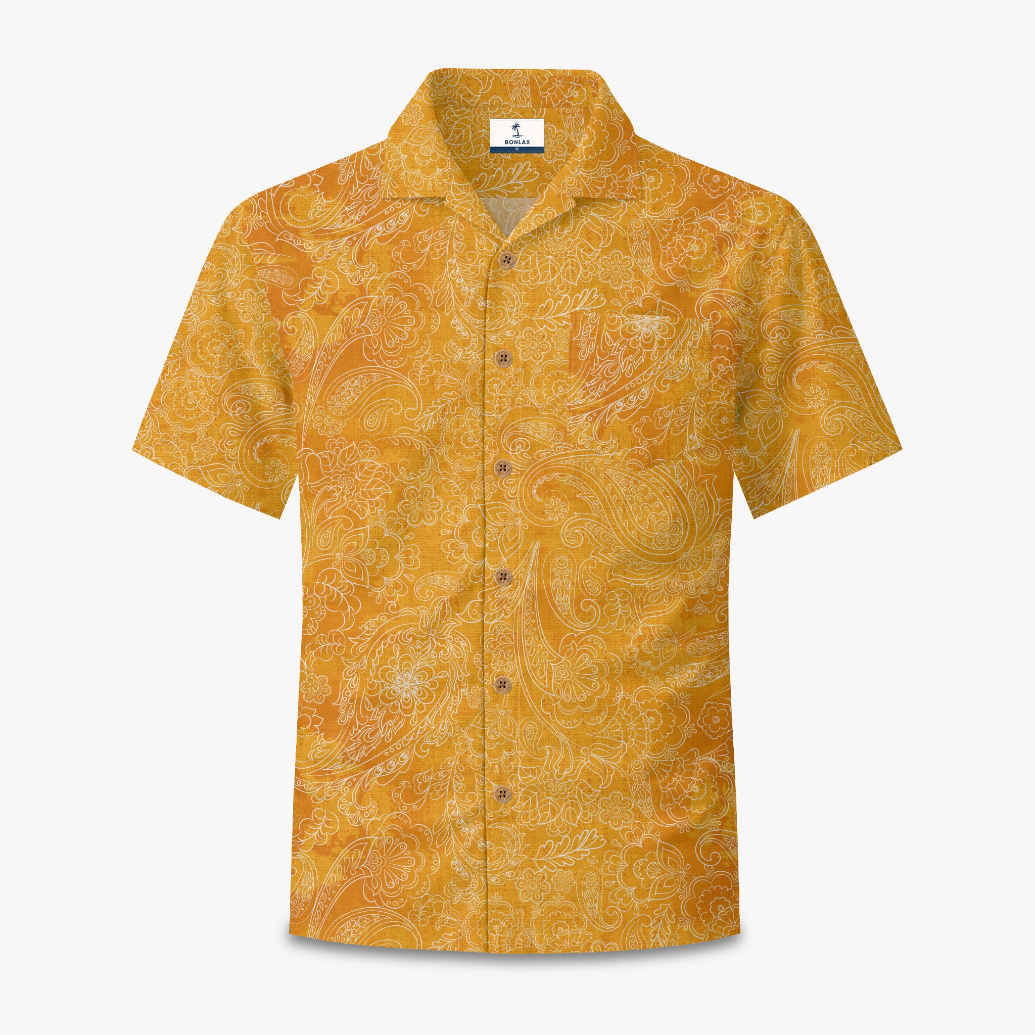 Cocoa Paisley Vintage Camp Shirt