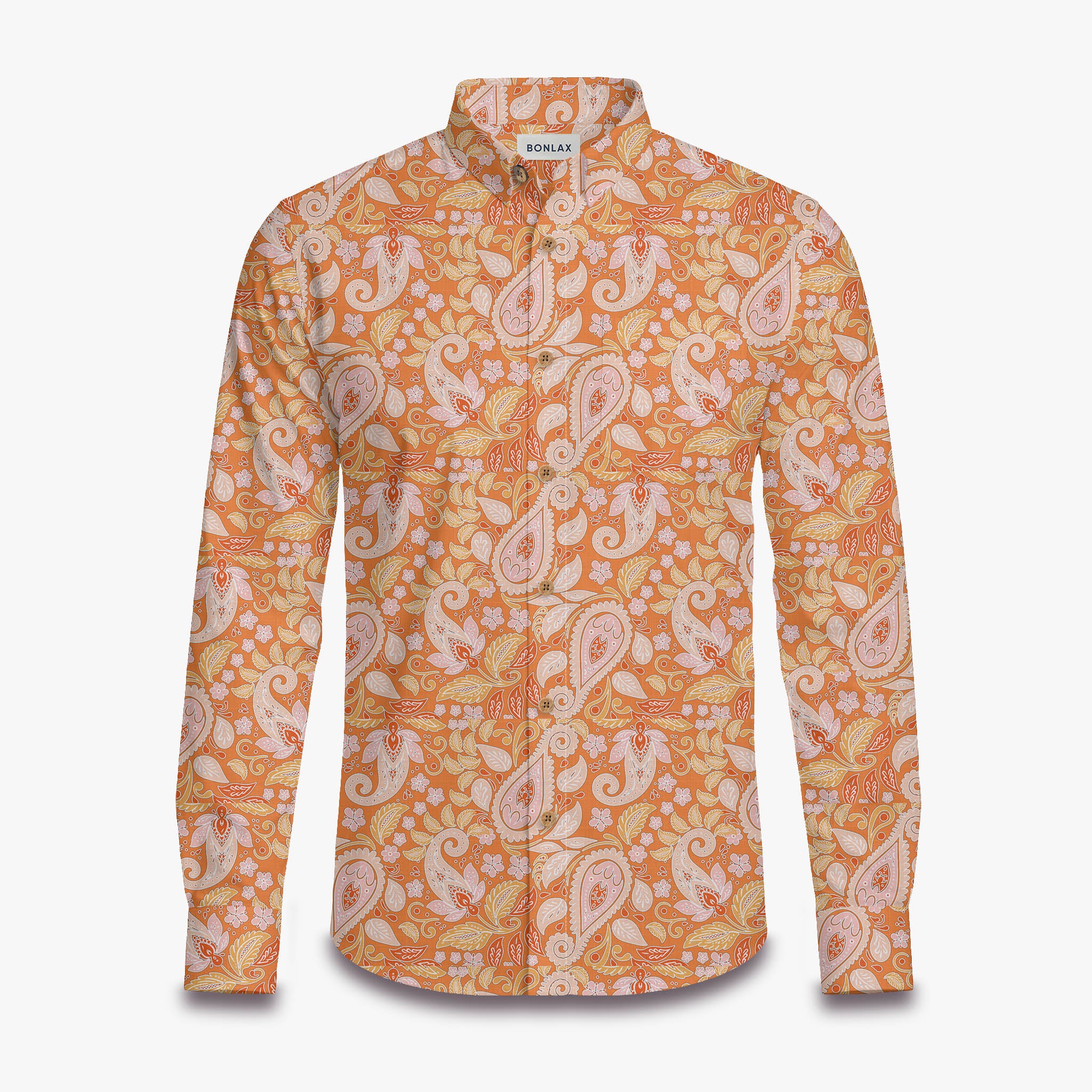 Men's Ethnic Paisley Shirt | Classic Bandana Print Long Sleeve