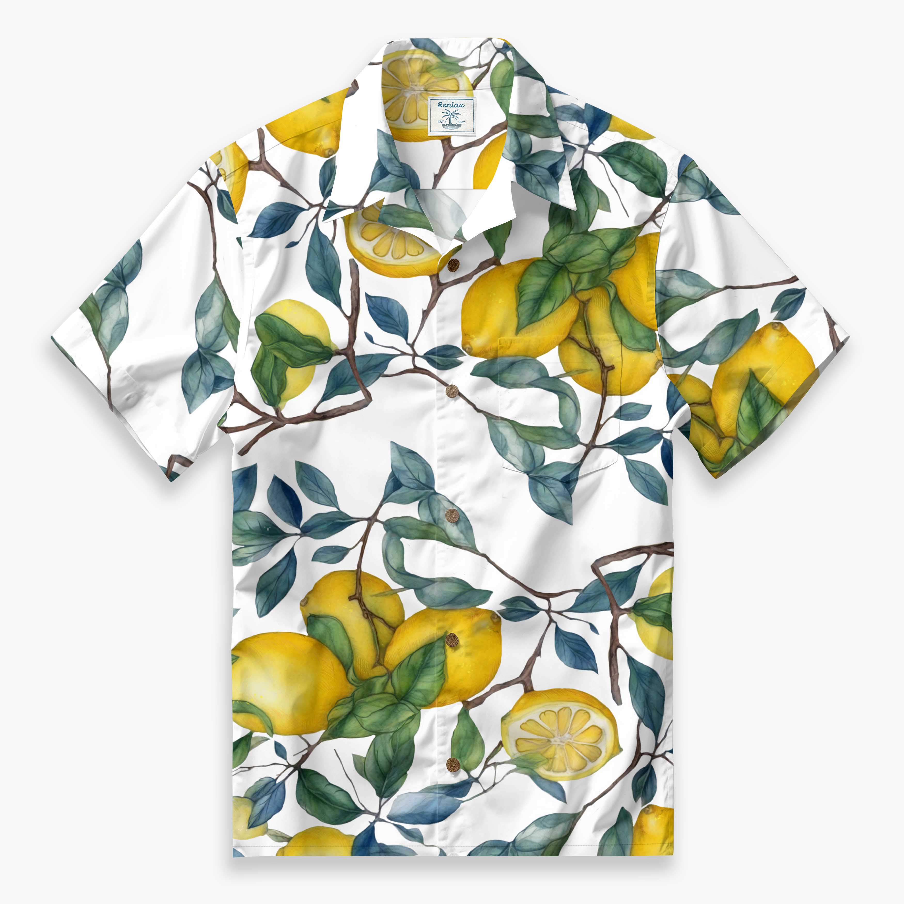 Lemon Artistic Camp Shirt