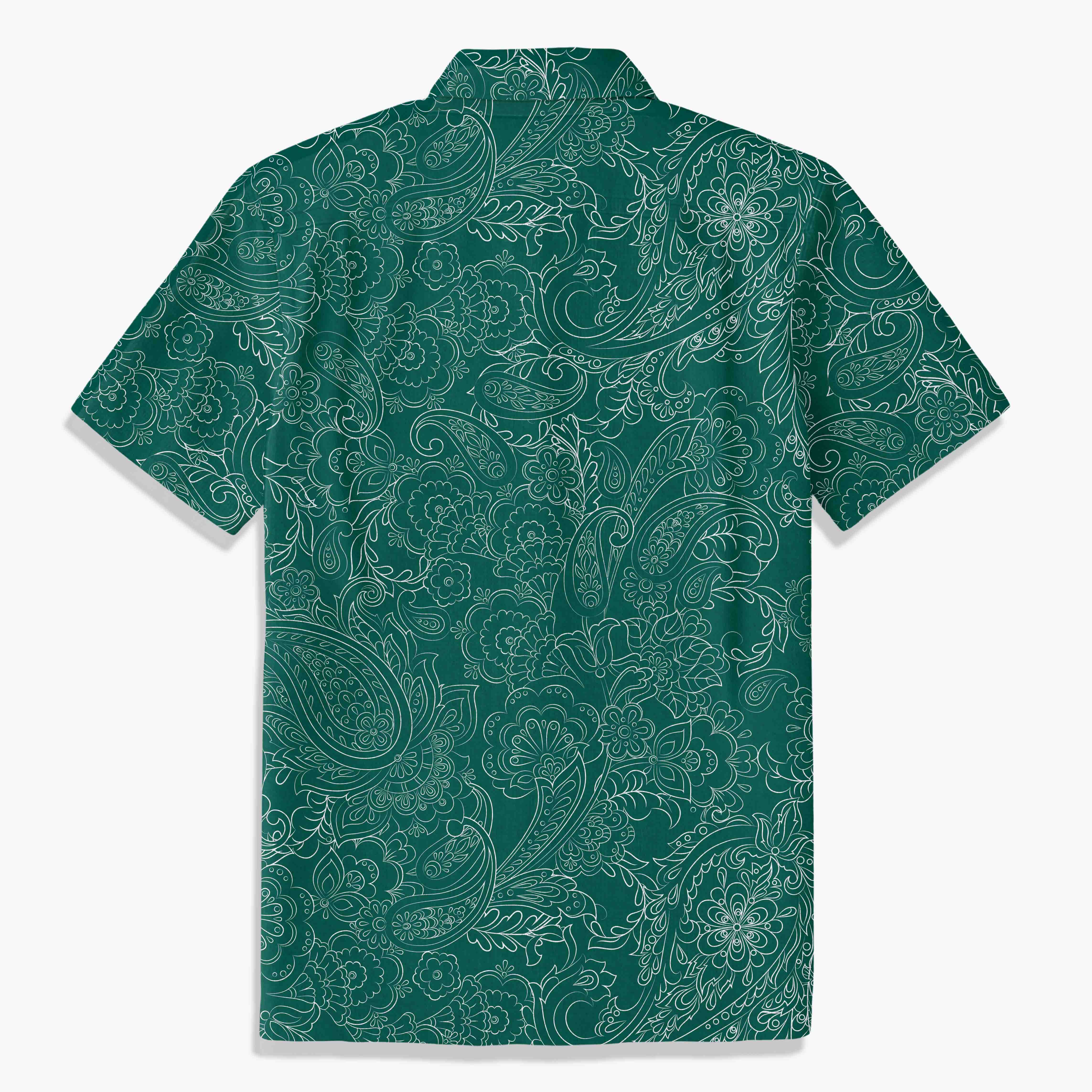 Cocoa Paisley Vintage Short-Sleeve