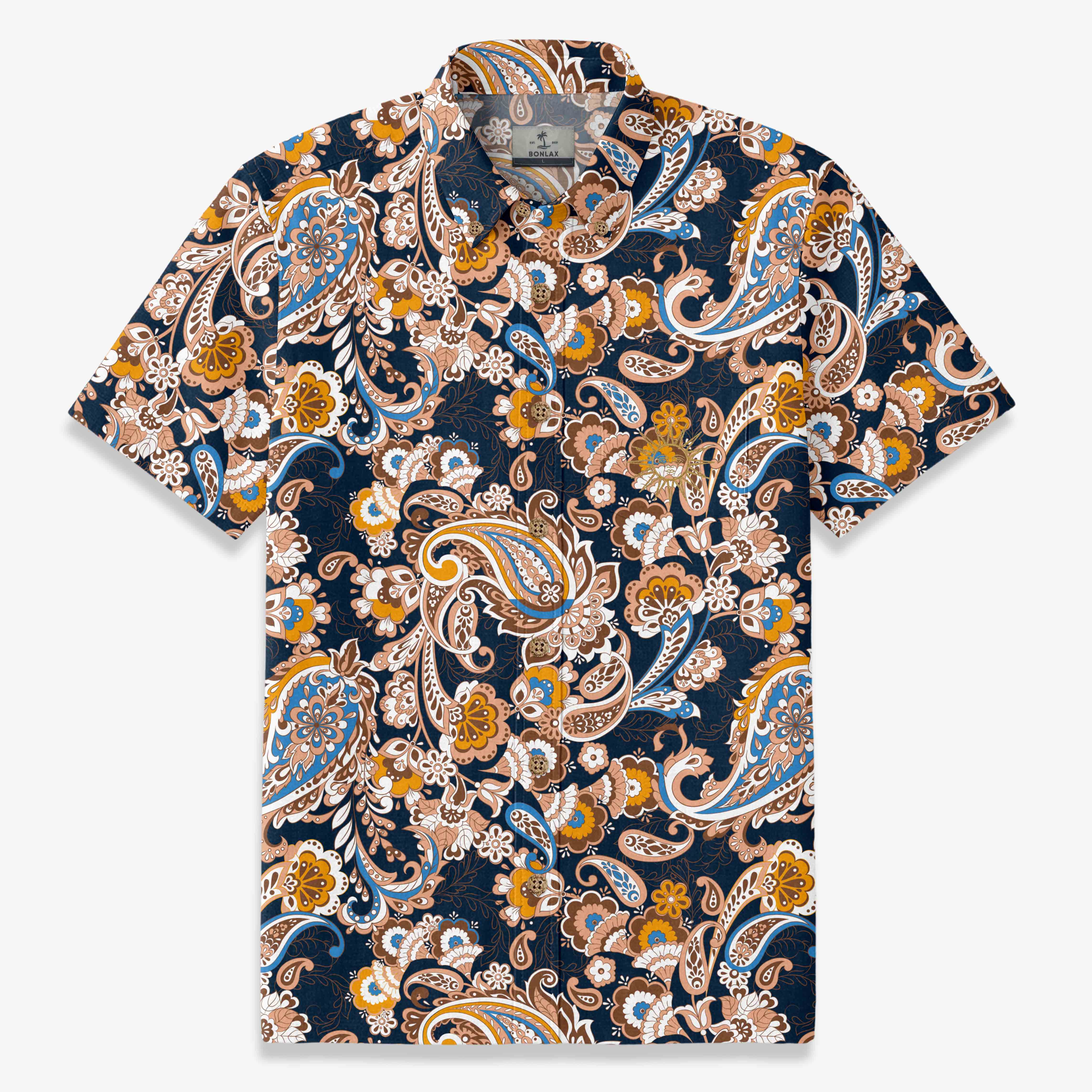 Bohemian Paisley Resort Shirt