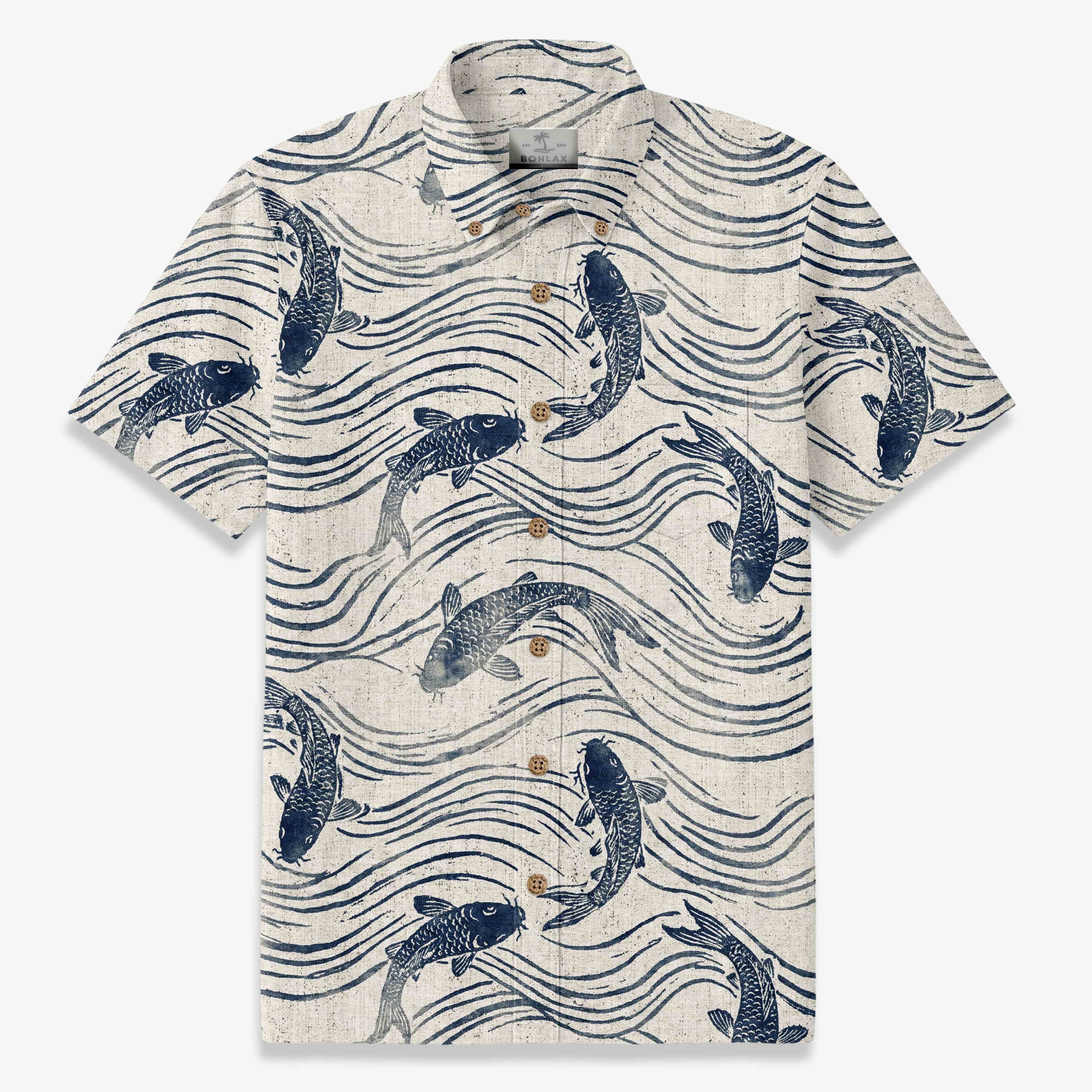 Woodblock Wave & Fin