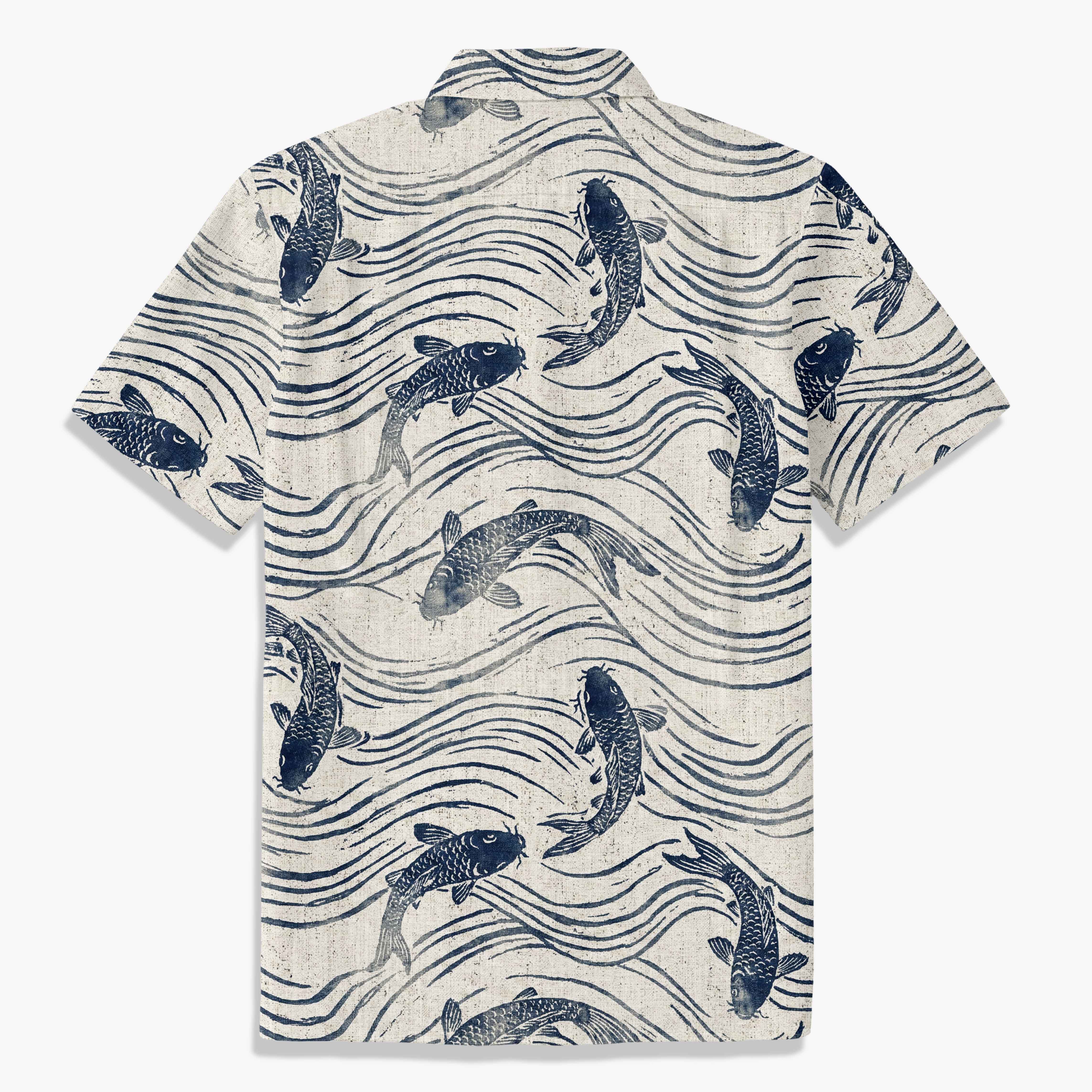 Woodblock Wave & Fin