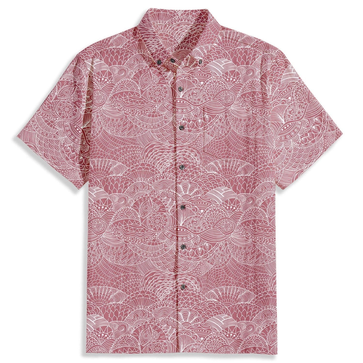 Abstract Lines Print Short Sleeve Shirt - Bonlax - Bonlax