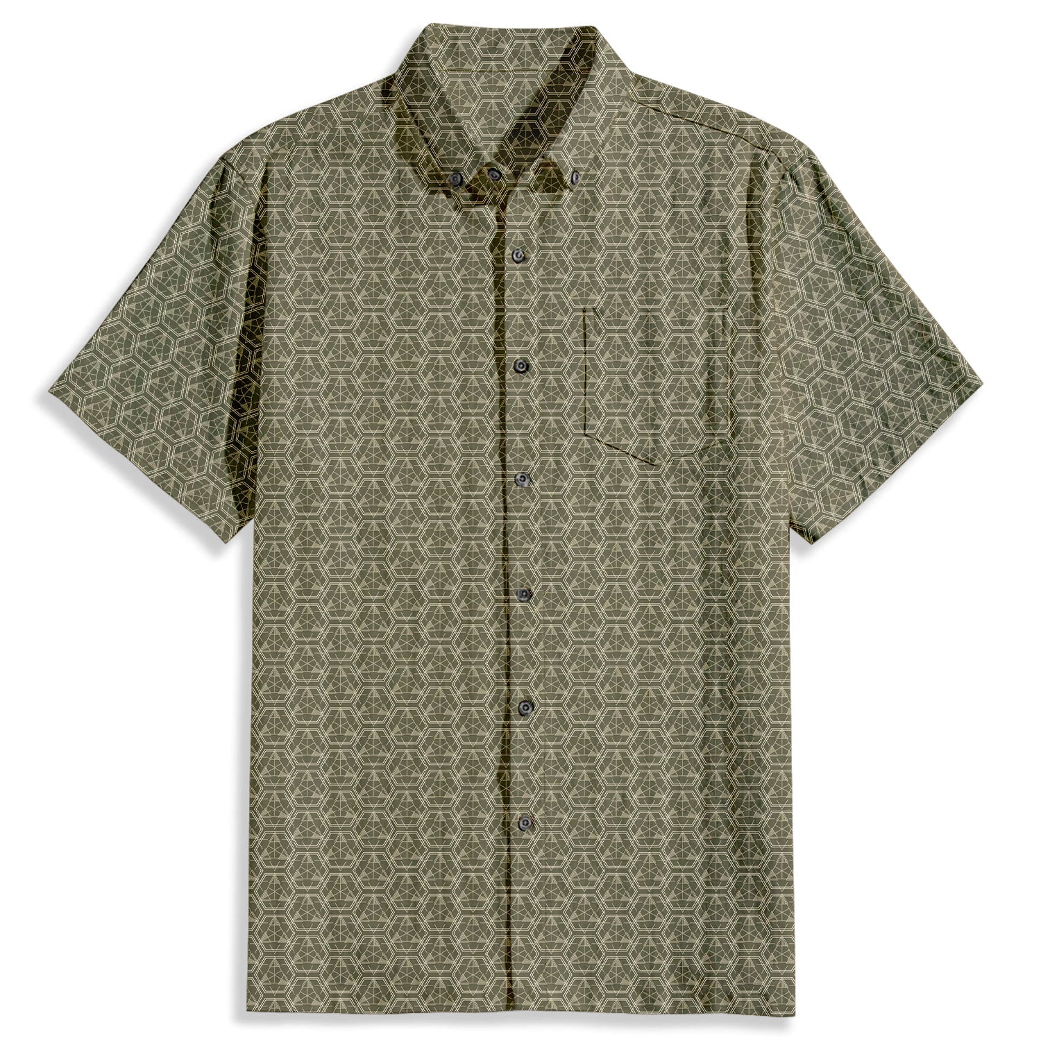 Basic Geometric Print Hawaiian Short Sleeve Shirt - Bonlax - Bonlax