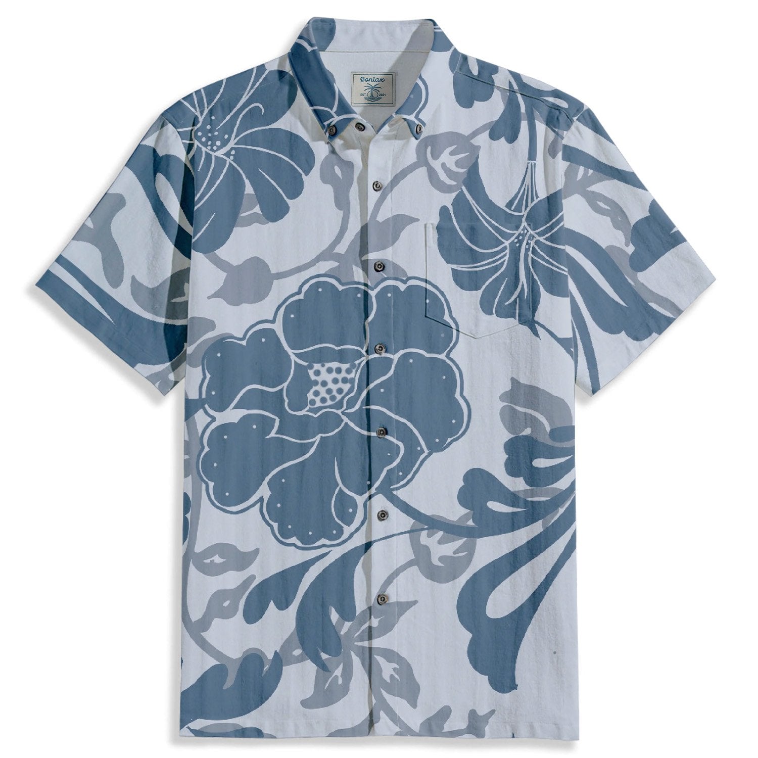Blue flower shirt - Bonlax - Bonlax