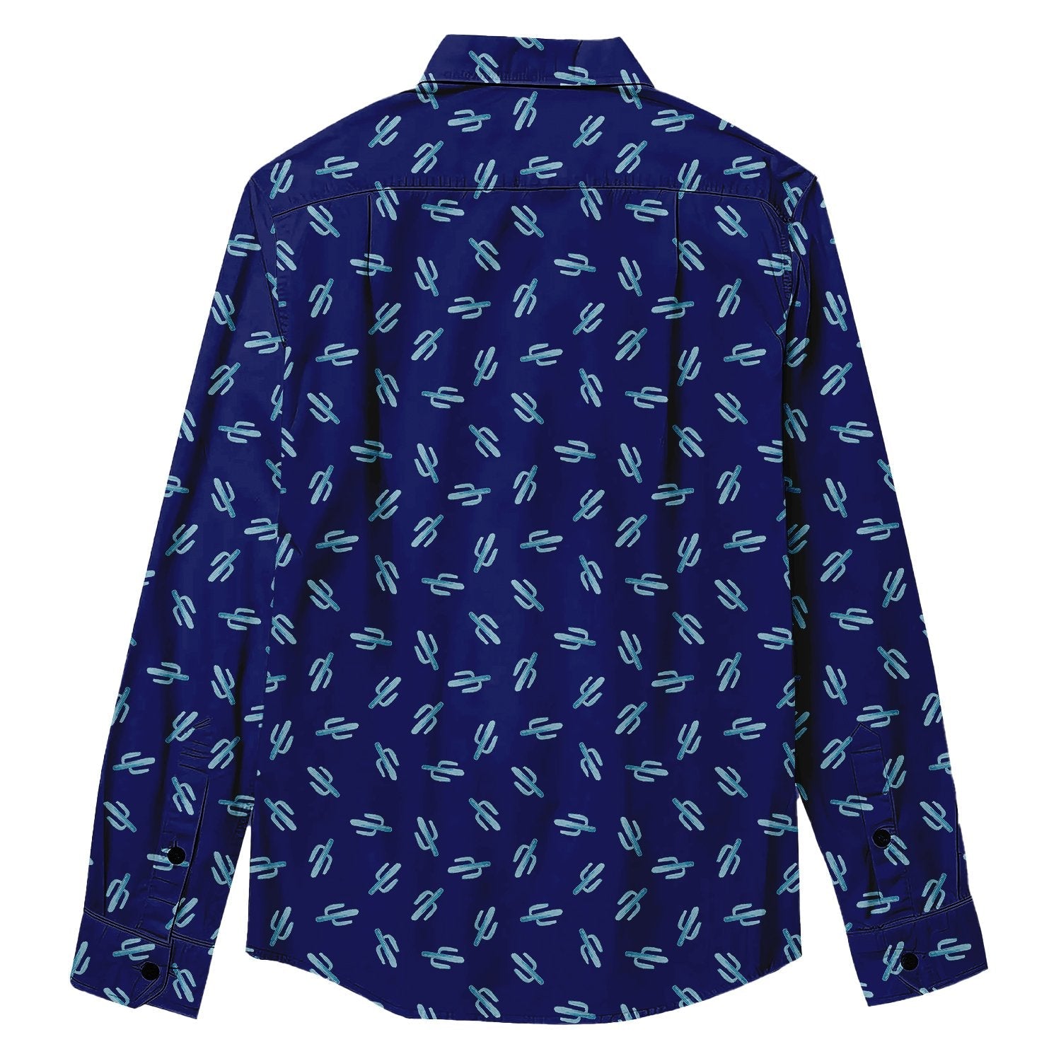 Cartoon Cactus Print Long Sleeve Shirt - Bonlax - Bonlax