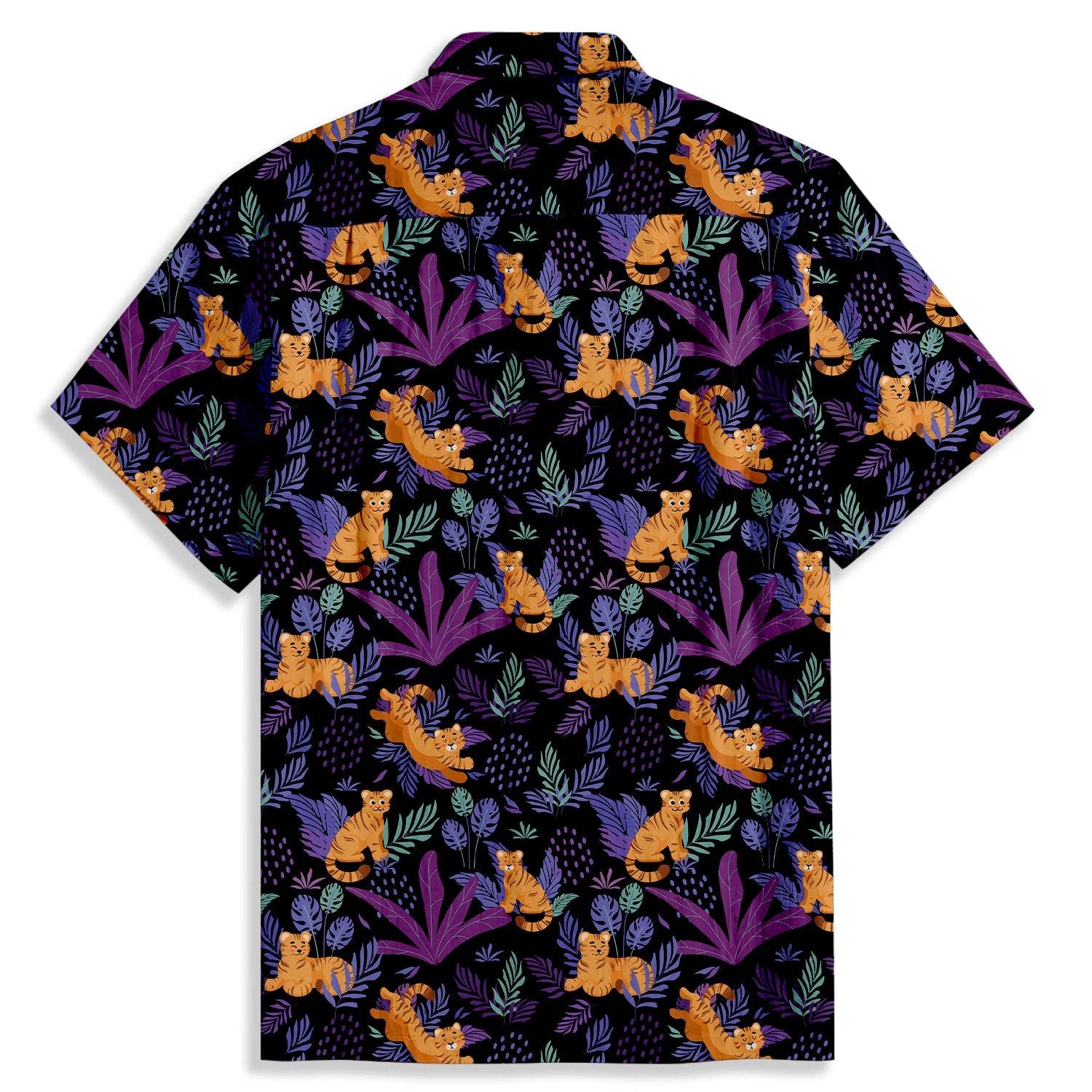 Cartoon Tiger Print Short Sleeve Shirt - Bonlax - Bonlax