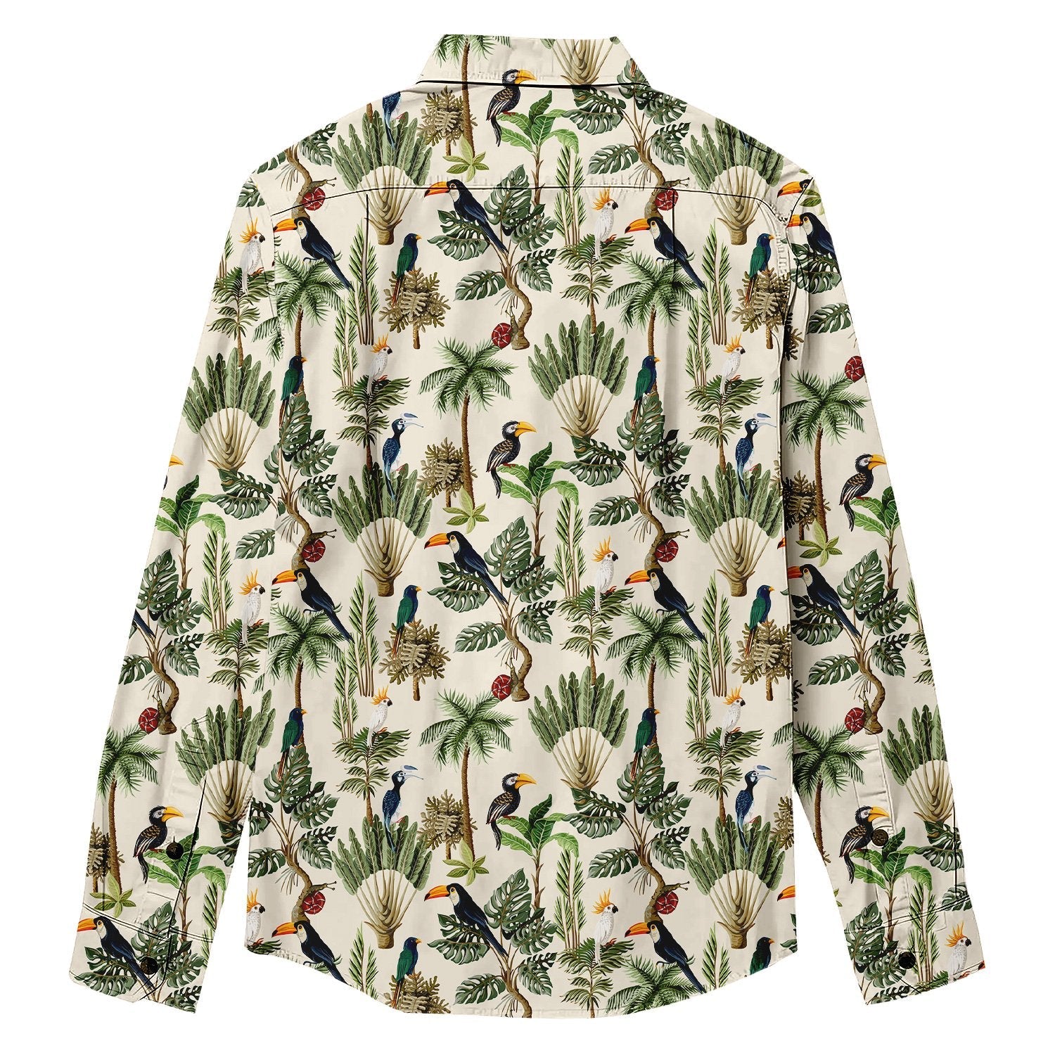 Cheese Vine & Toucan Print Long Sleeve Shirt - Bonlax - Bonlax