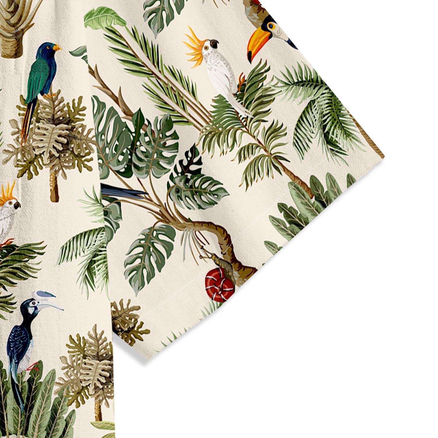 Cheese Vine & Toucan Print Short Sleeve Shirt - Bonlax - Bonlax