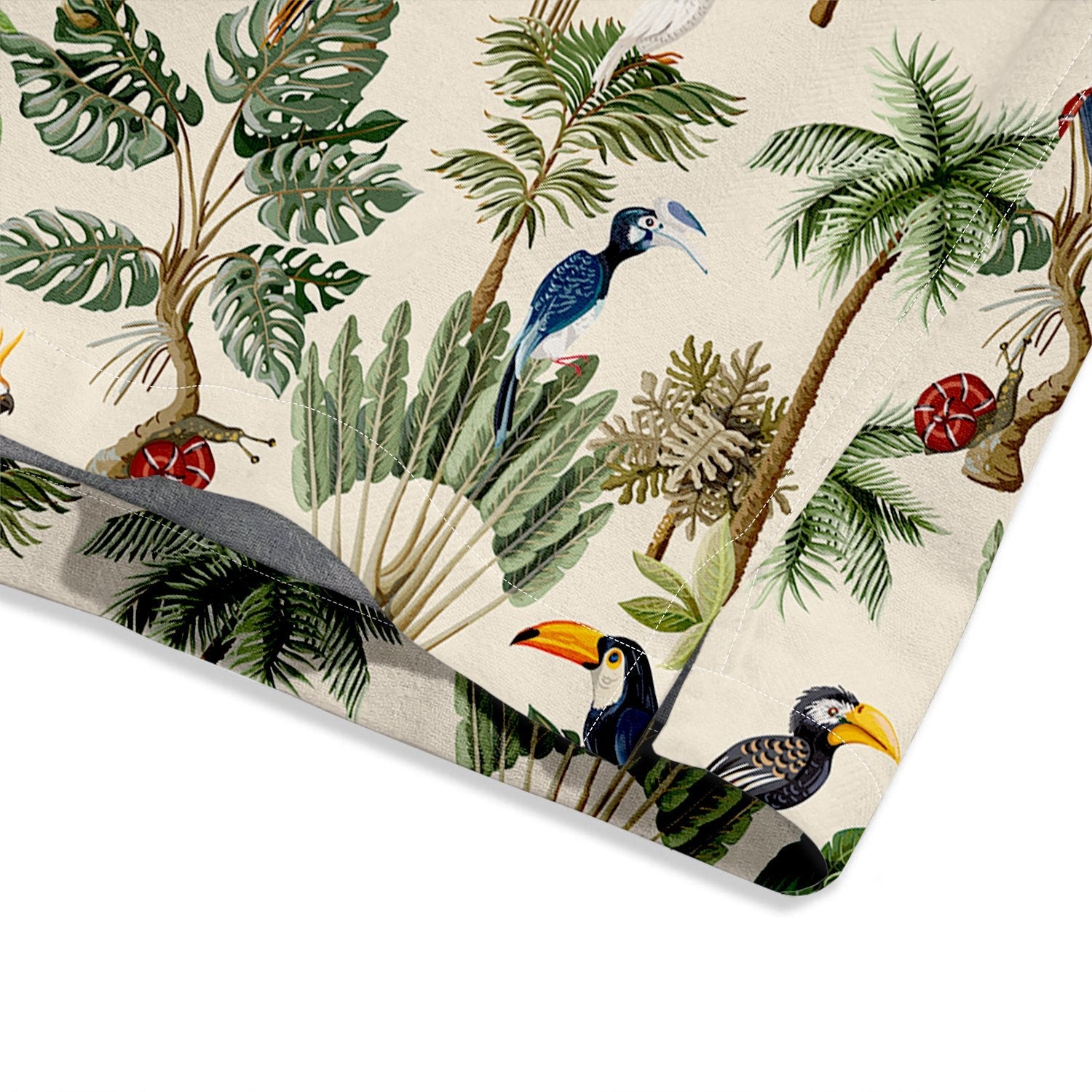 Cheese Vine & Toucan Print Short Sleeve Shirt - Bonlax - Bonlax