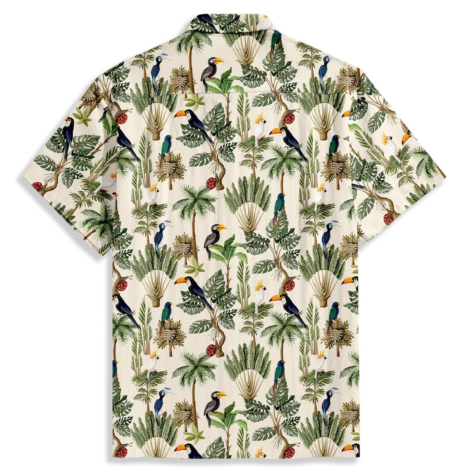 Cheese Vine & Toucan Print Short Sleeve Shirt - Bonlax - Bonlax