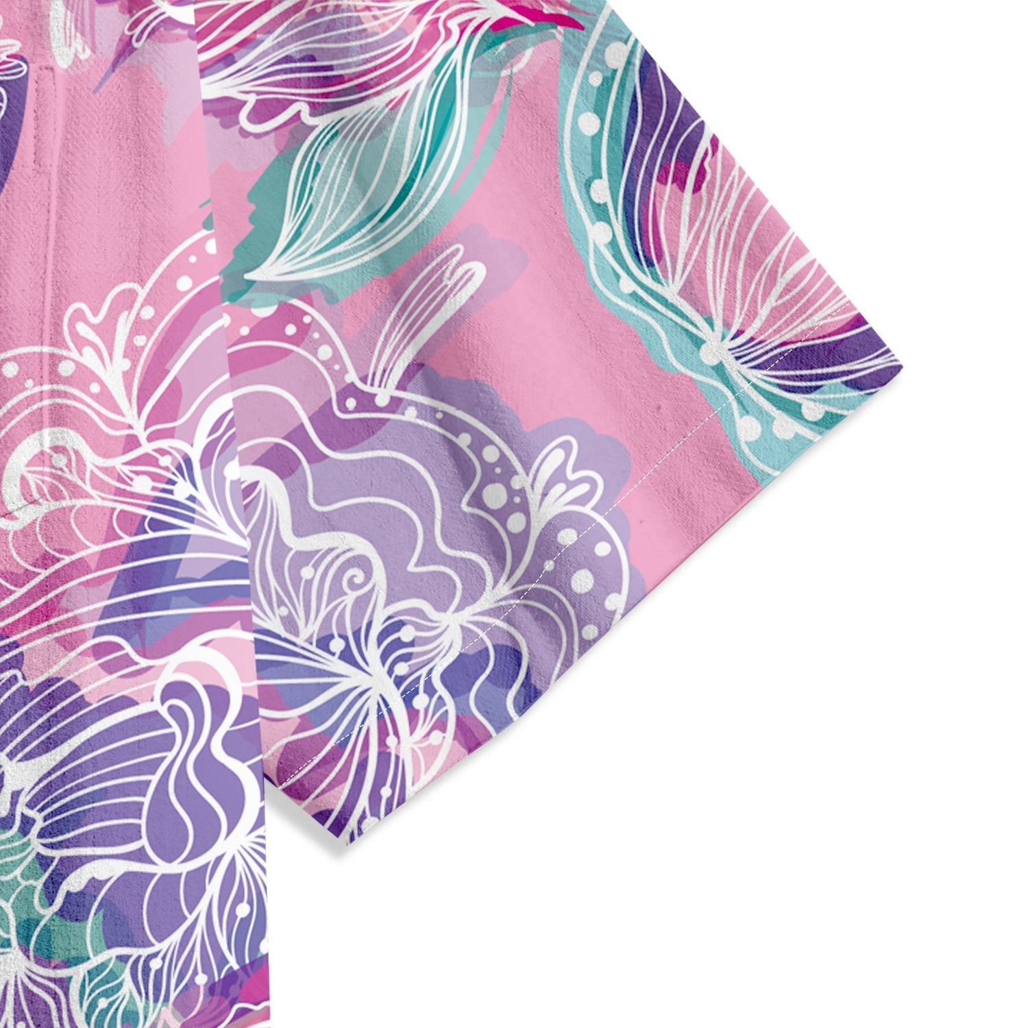 Colorful Buds Print Short Sleeve Shirt - Bonlax - Bonlax