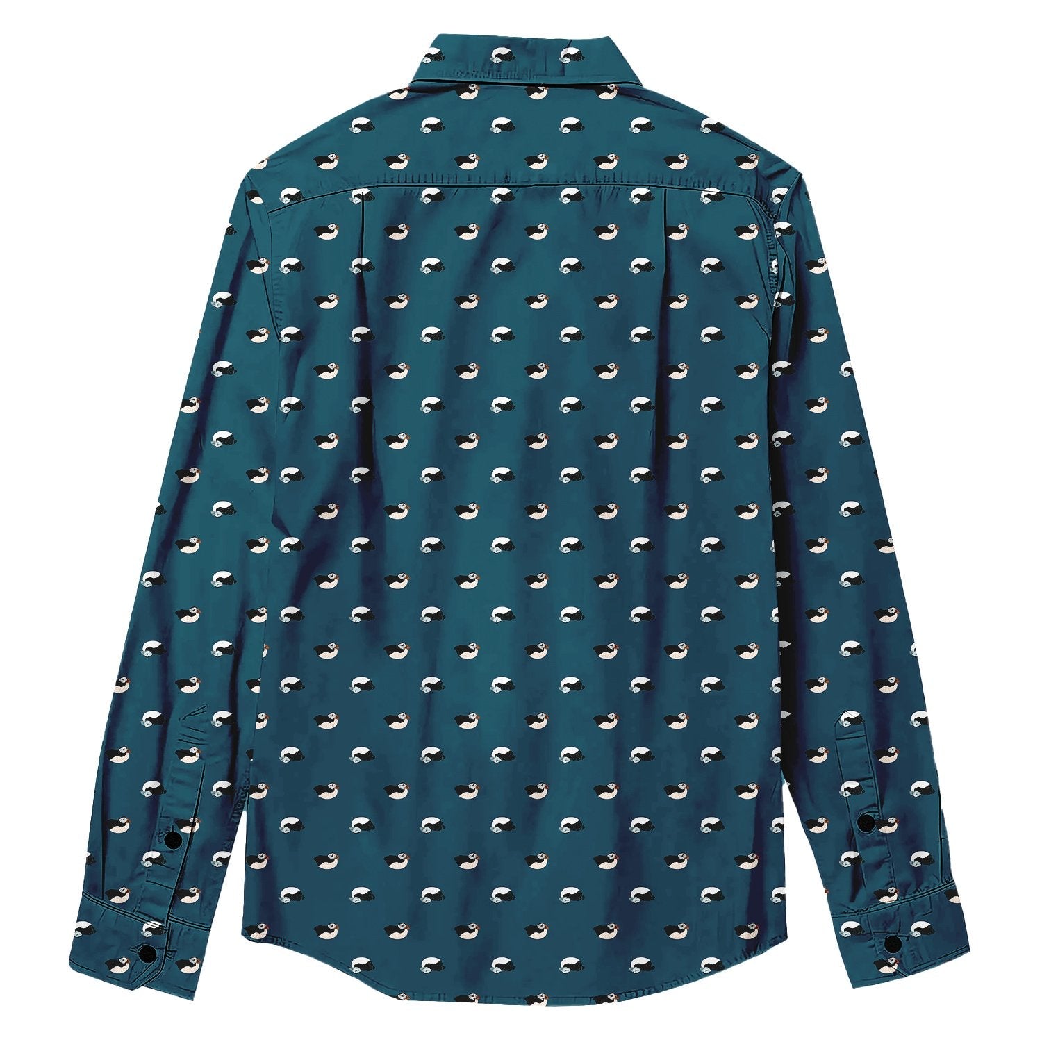 Contrast Color Duck Print Long Sleeve Shirt - Bonlax - Bonlax