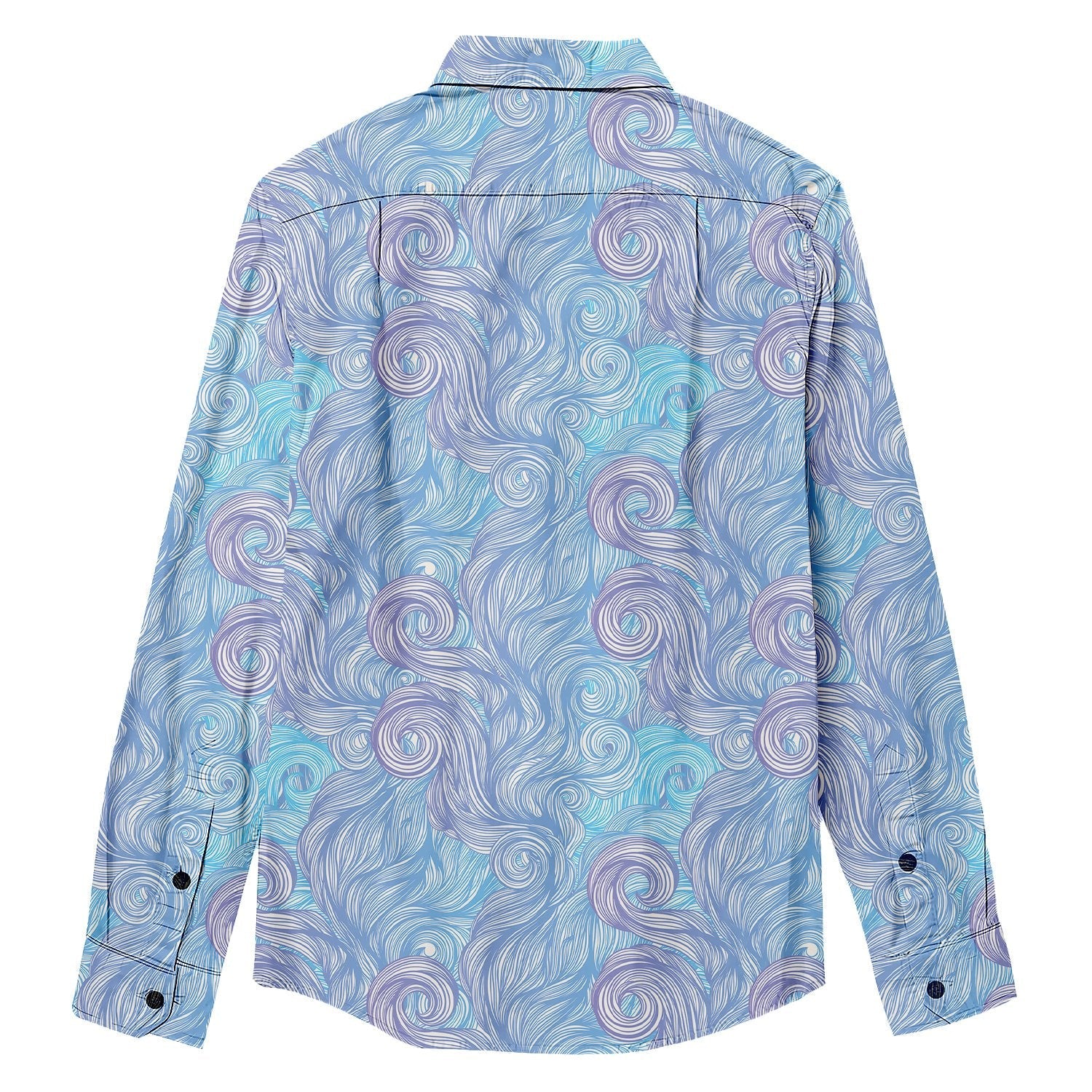 Contrast Color Tornado Pattern Long Sleeve Shirt - Bonlax - Bonlax