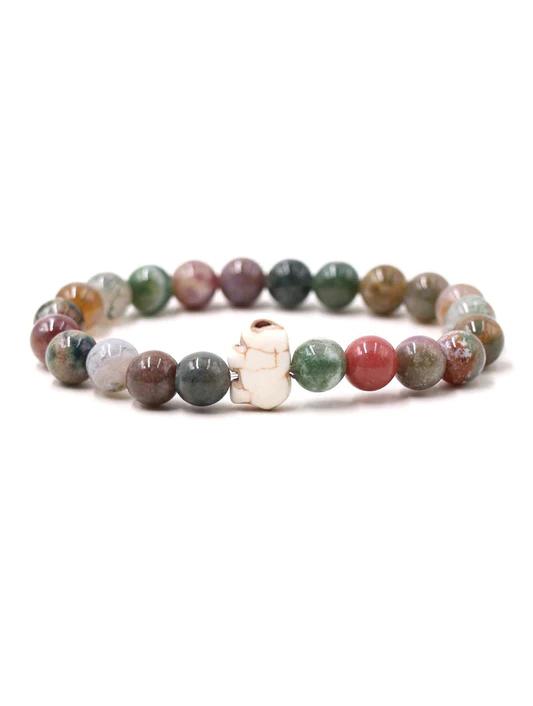 Cross Turquoise Lava Volcanic Stone Bracelet - Bonlax - Bonlax