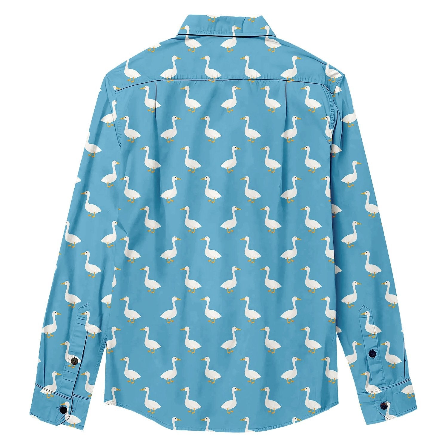 Cute Goose Print Long Sleeve Shirt - Bonlax - Bonlax