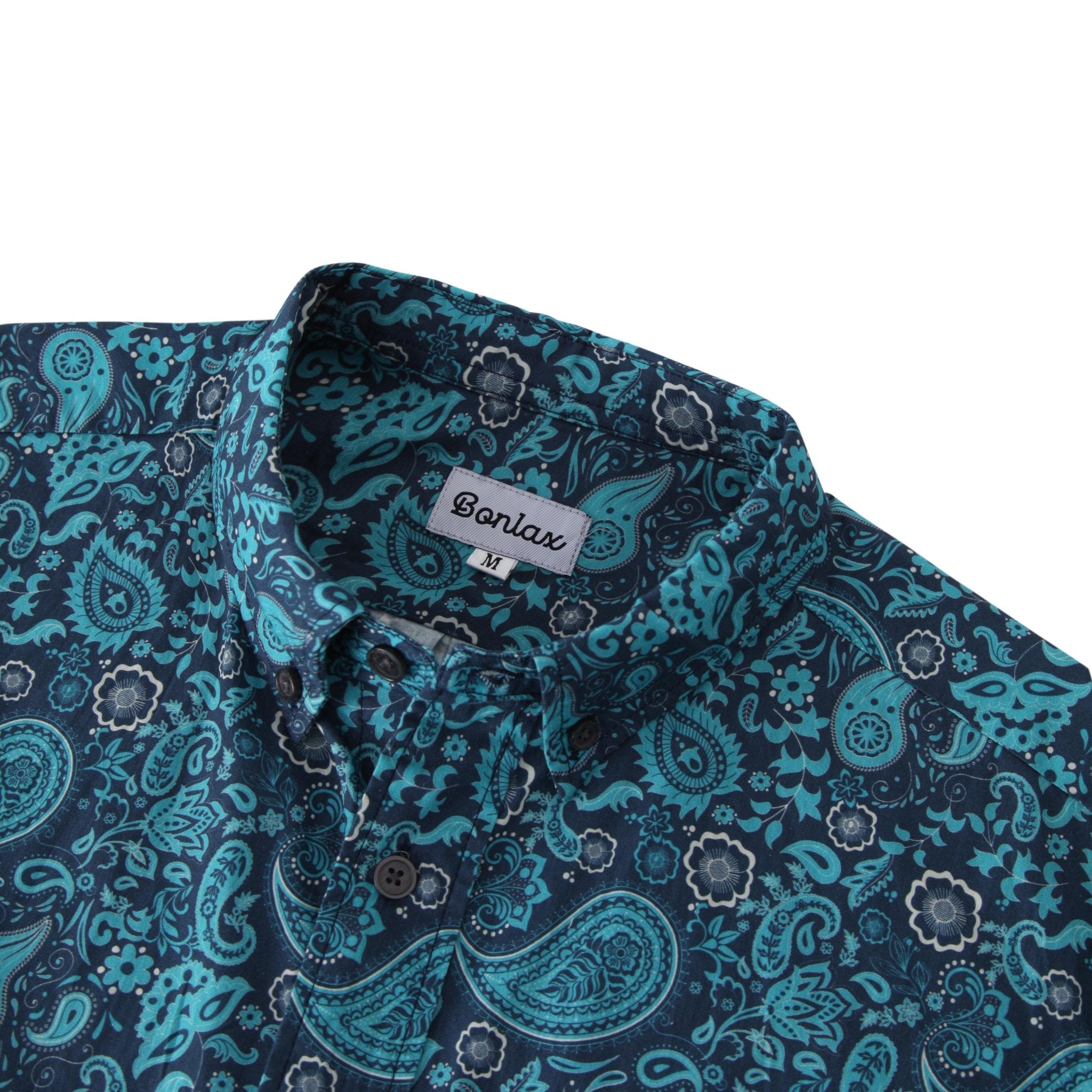 Ethnic Paisley Print Hawaiian Long Sleeve Shirt - Bonlax - Bonlax
