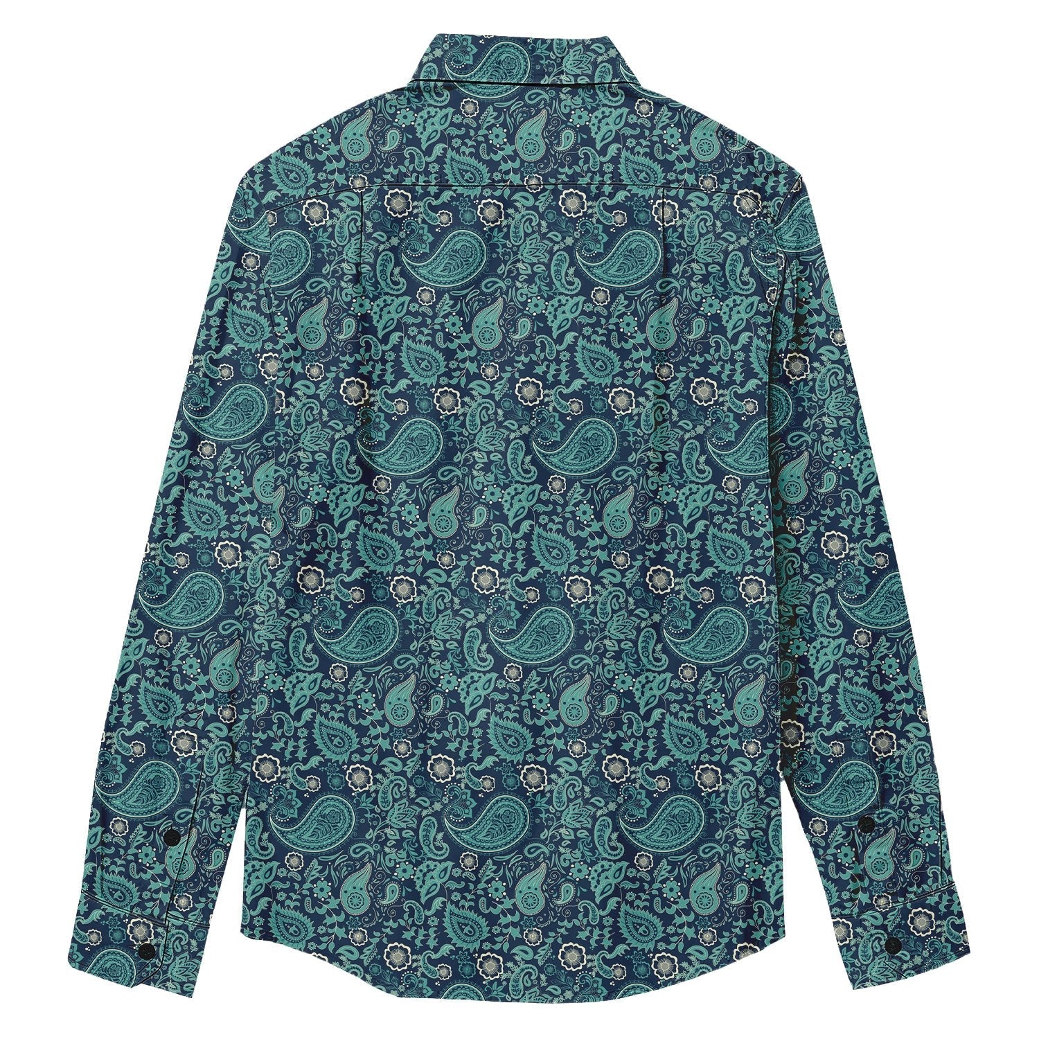 Ethnic Paisley Print Hawaiian Long Sleeve Shirt - Bonlax - Bonlax