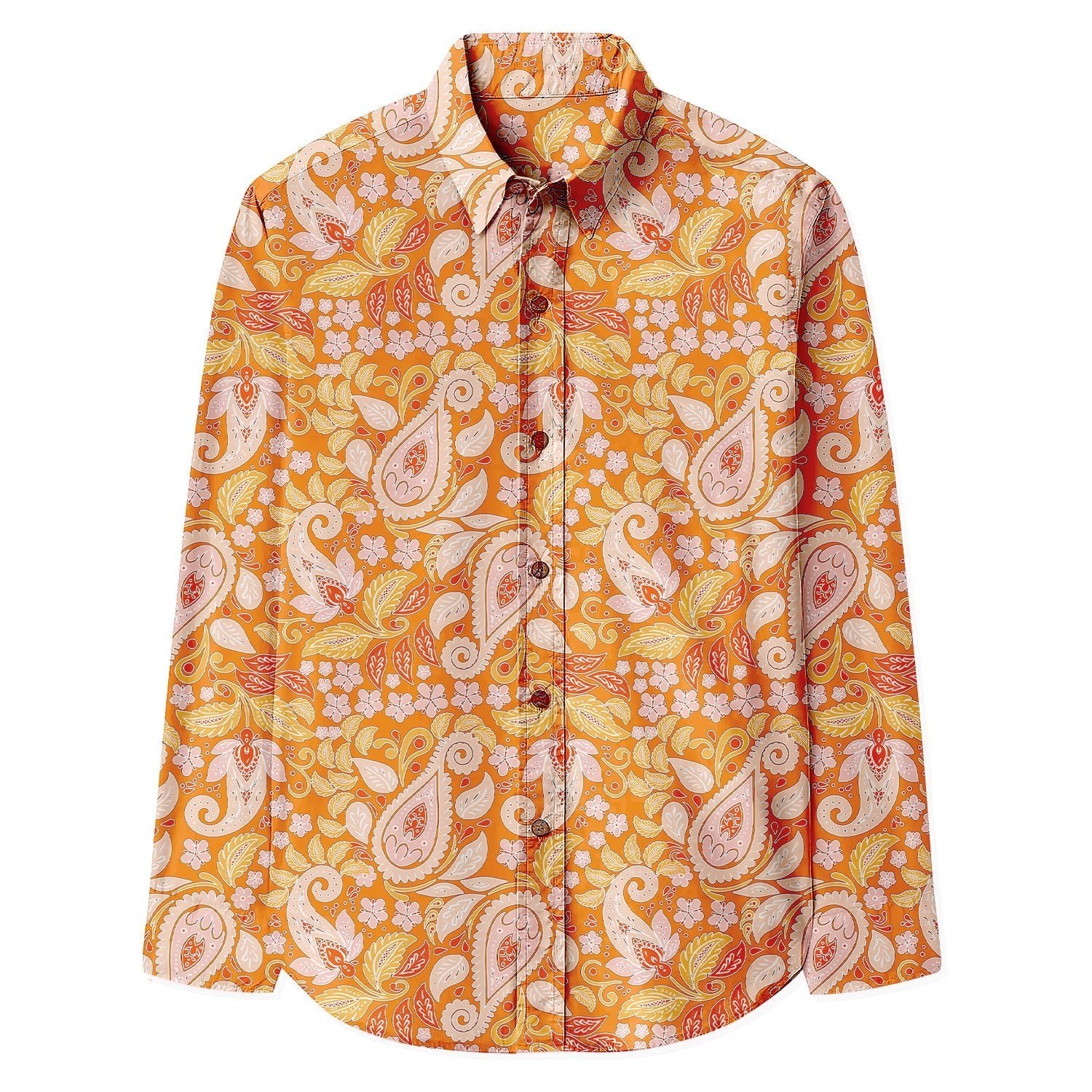 Ethnic Paisley Print Long Sleeve Shirt - Bonlax - Bonlax