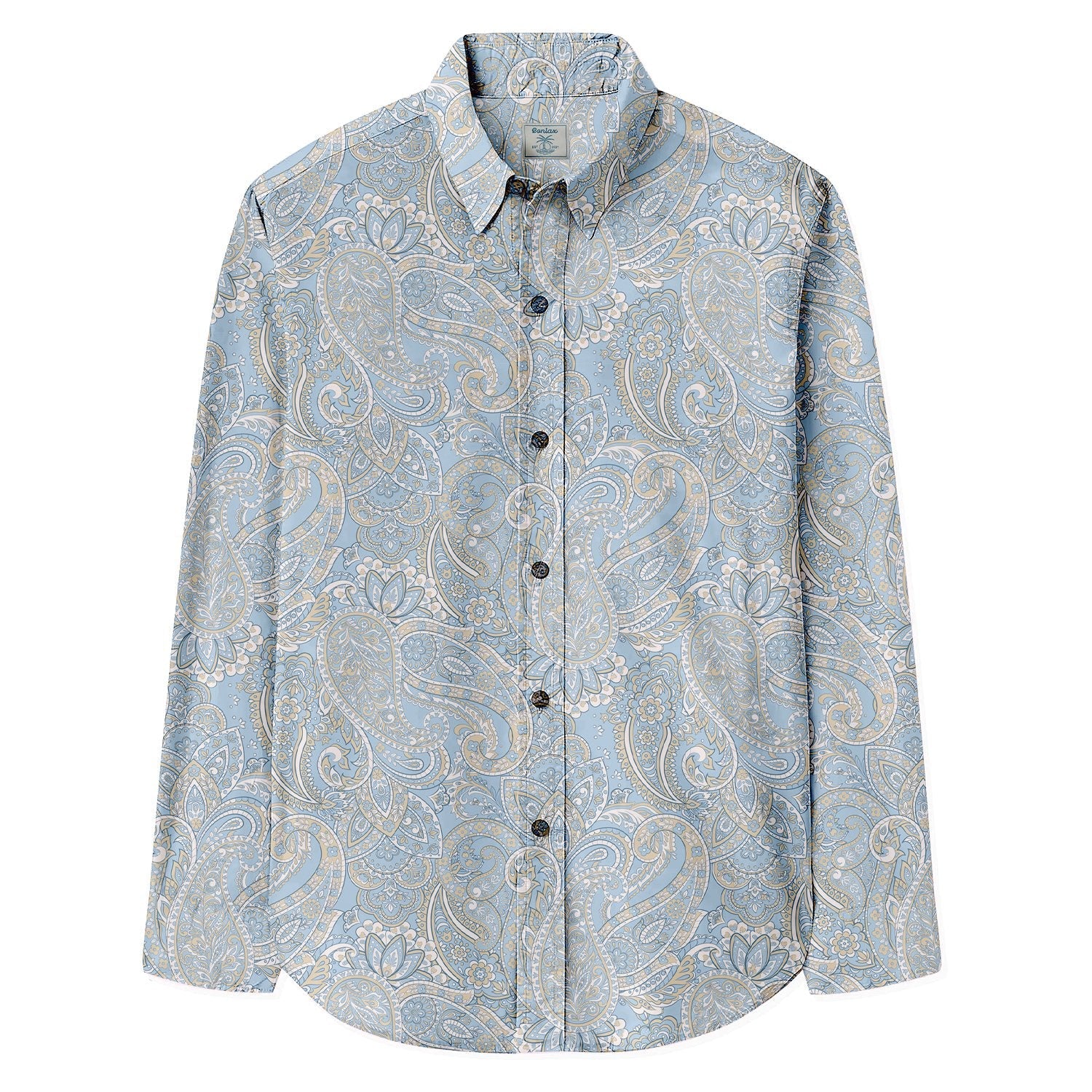 Ethnic Paisley Print Long Sleeve Shirt - Bonlax - Bonlax