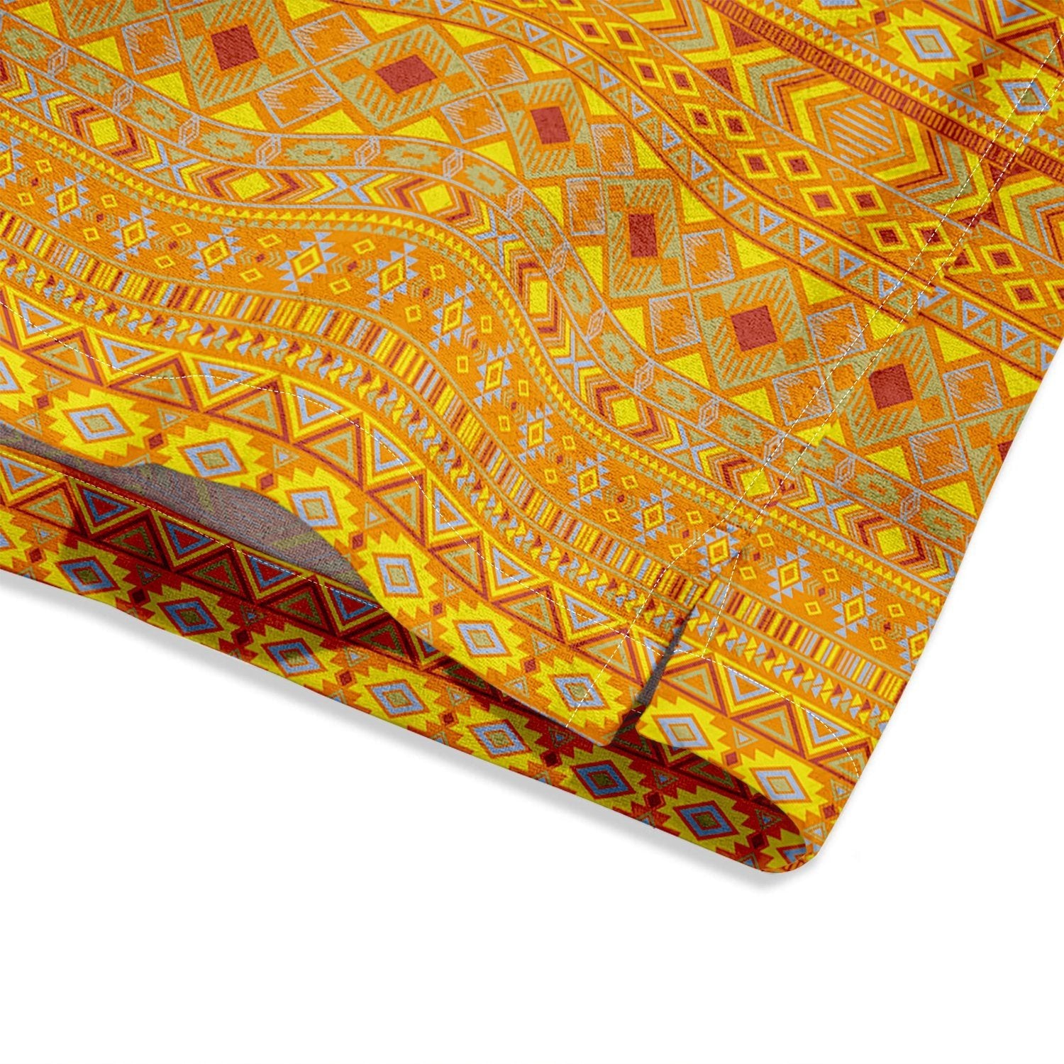 Ethnic Striped Geometric Pattern Short Sleeve Shirt - Bonlax - Bonlax