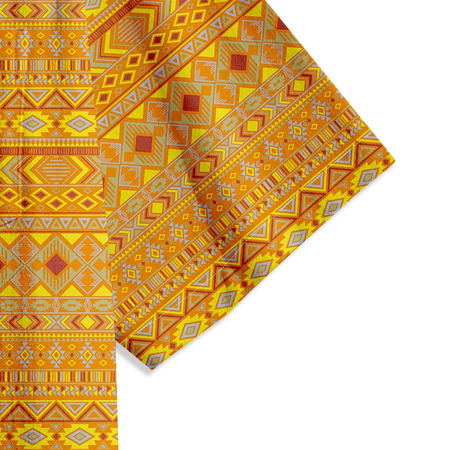 Ethnic Striped Geometric Pattern Short Sleeve Shirt - Bonlax - Bonlax