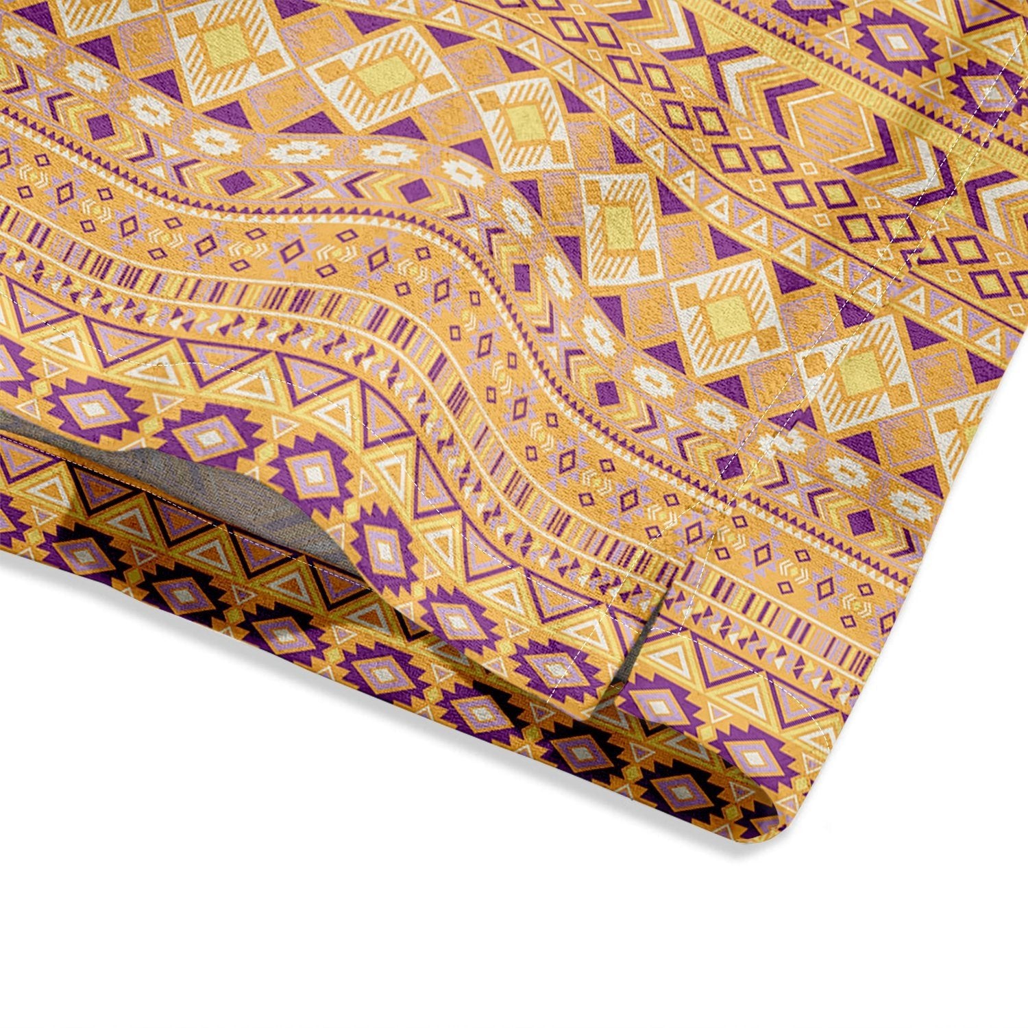 Ethnic Striped Geometric Pattern Short Sleeve Shirt - Bonlax - Bonlax