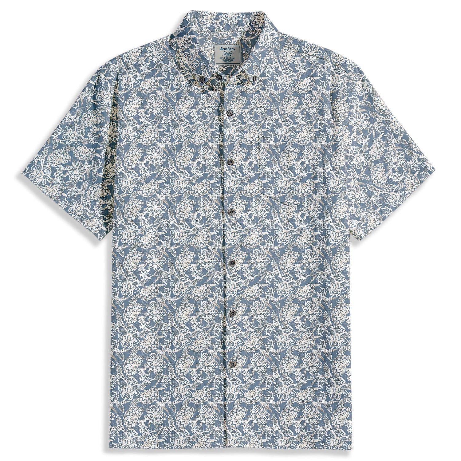 Ethnic Style Floral Short Sleeve Shirt - Bonlax - Bonlax