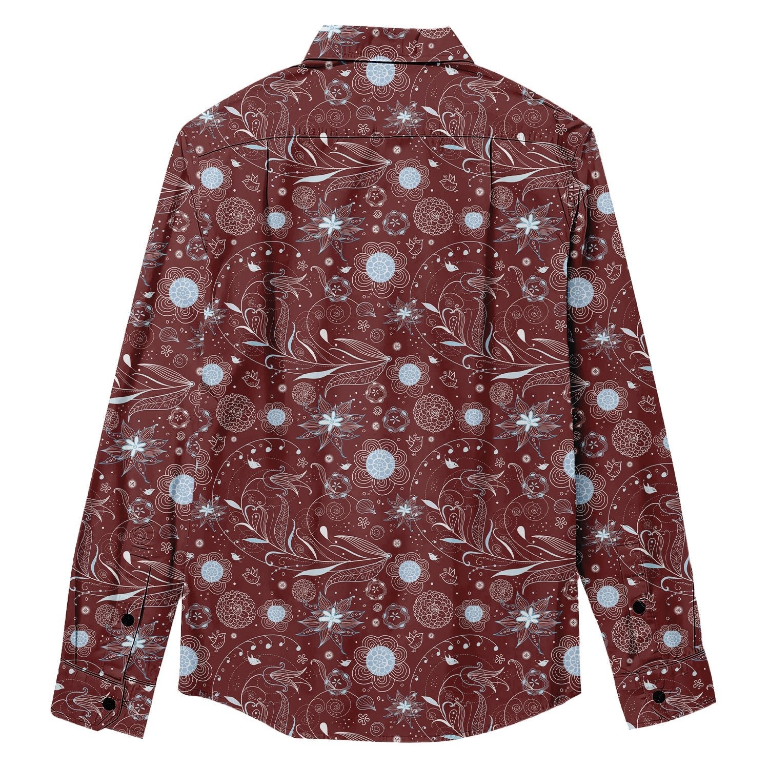 Flower & Bird Spots Print Long Sleeve Shirt - Bonlax - Bonlax