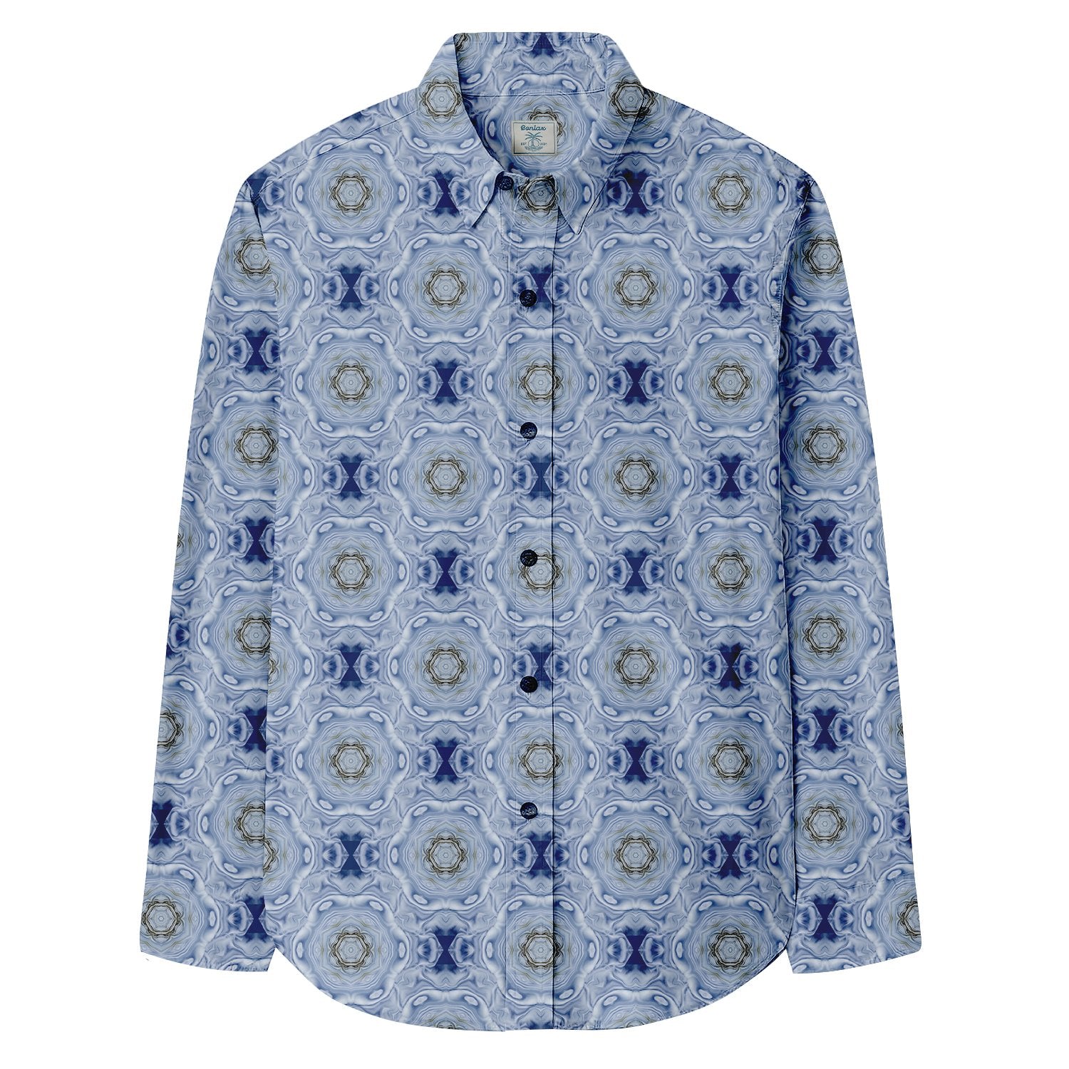 Flower Smudge Print Long Sleeve Shirt - Bonlax - Bonlax