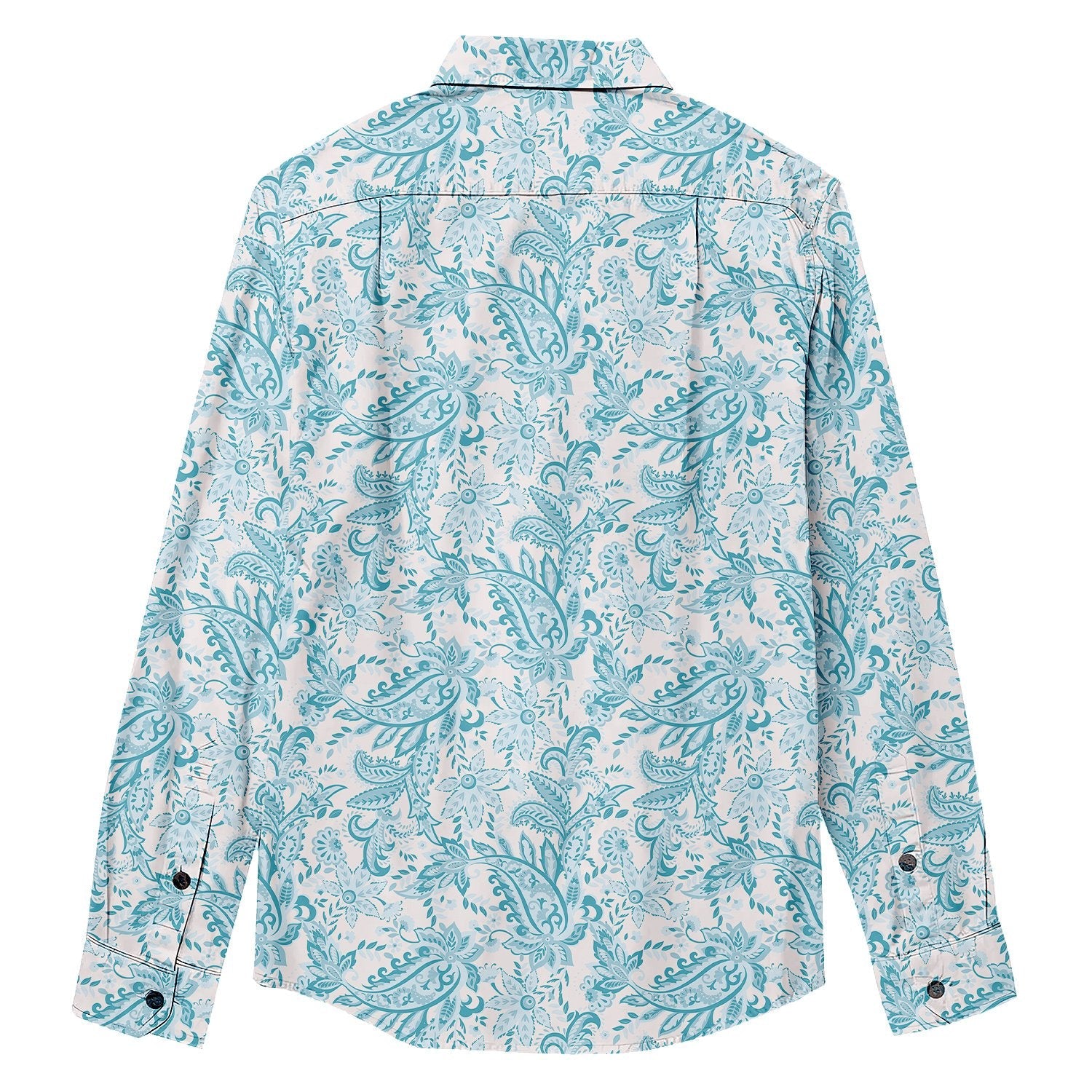Hand Drawn Paisley Print Long Sleeve Shirt - Bonlax - Bonlax