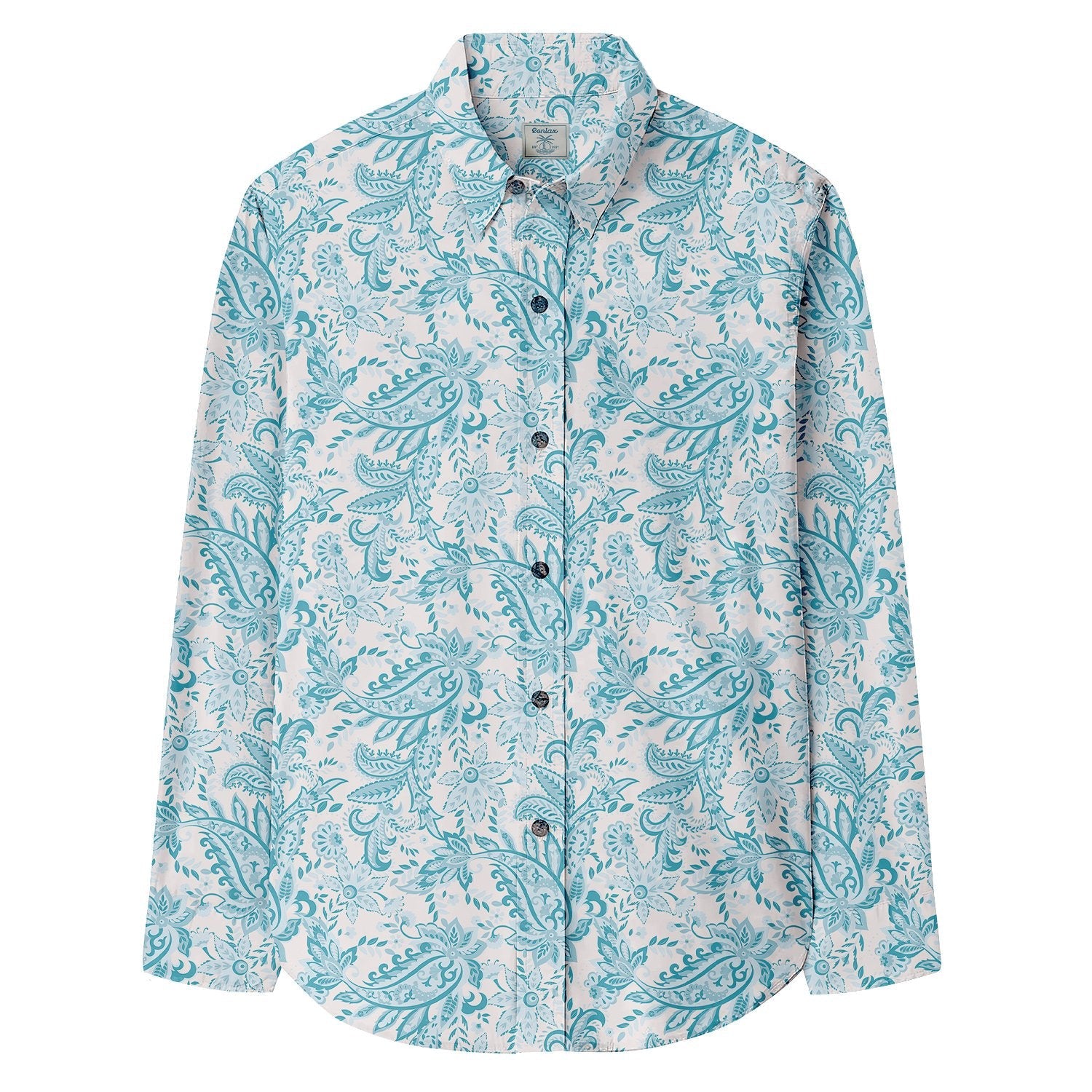 Hand Drawn Paisley Print Long Sleeve Shirt - Bonlax - Bonlax