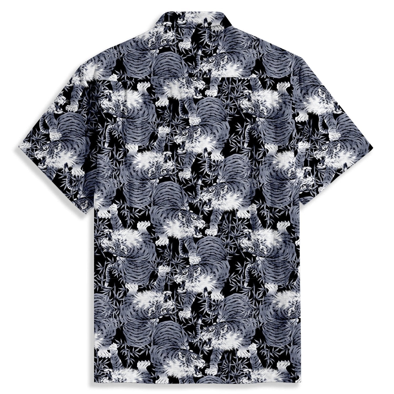 Japanese Style Hand - painted Tiger Short Sleeve Shirt - Bonlax - Bonlax