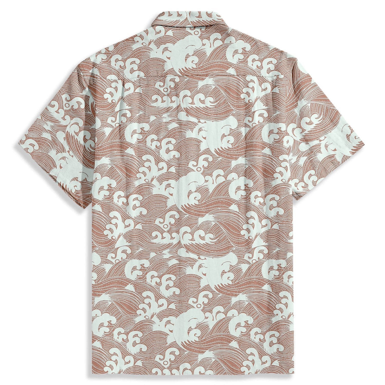 Japanese Wave Pattern Short Sleeve Shirt - Bonlax - Bonlax