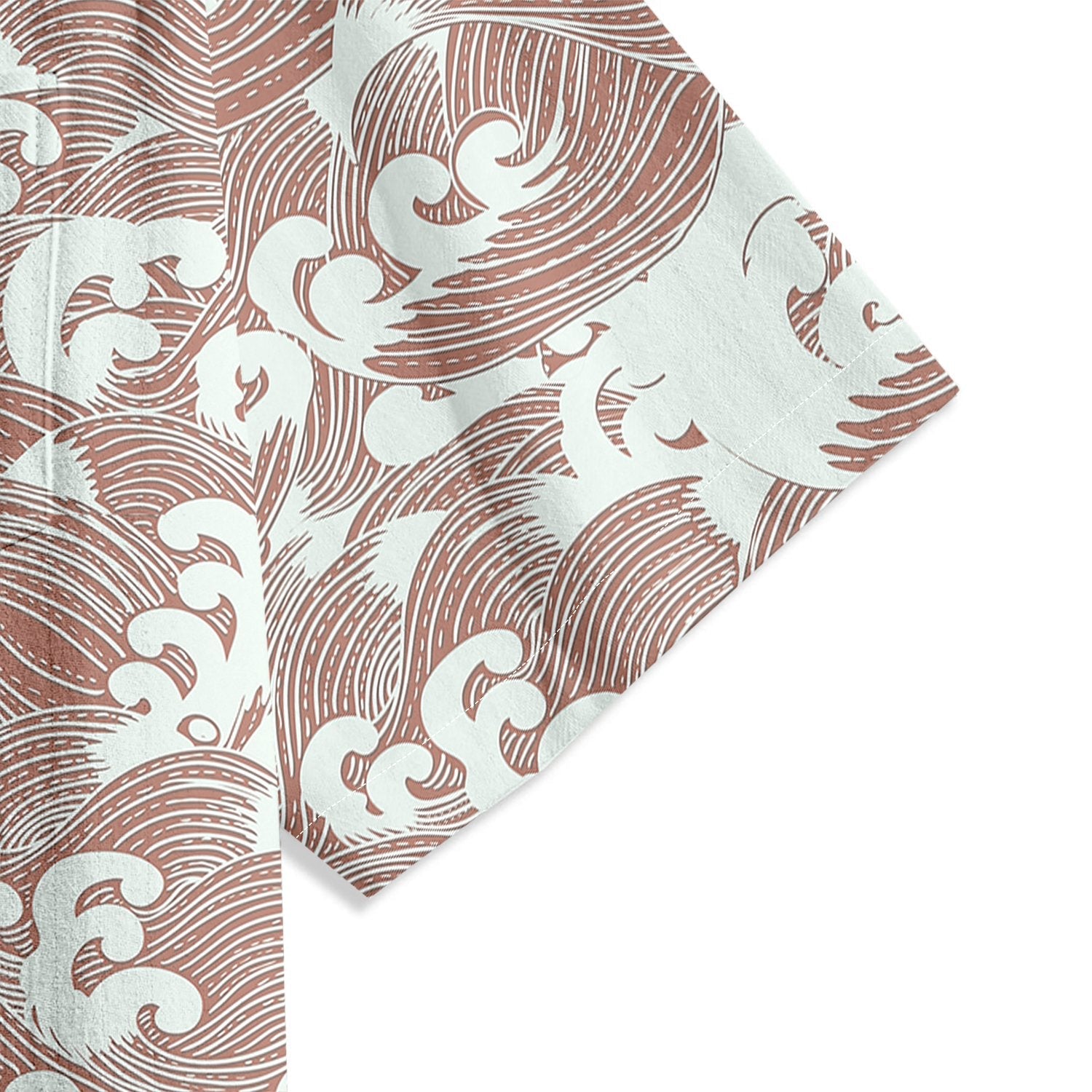 Japanese Wave Pattern Short Sleeve Shirt - Bonlax - Bonlax