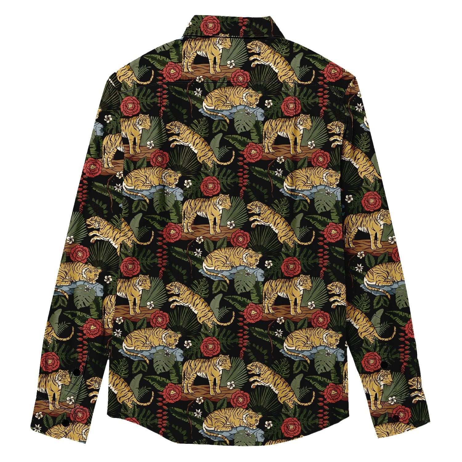 Jungle Tiger Print Long Sleeve Shirt - Bonlax - Bonlax