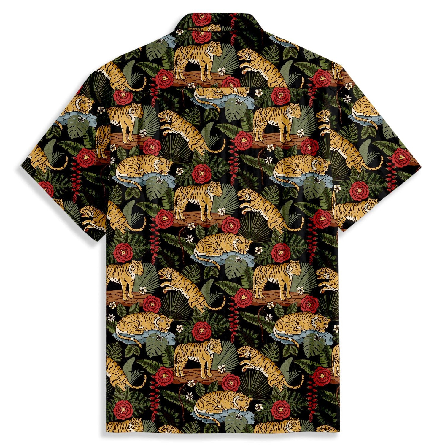 Jungle Tiger Print Short Sleeve Shirt - Bonlax - Bonlax