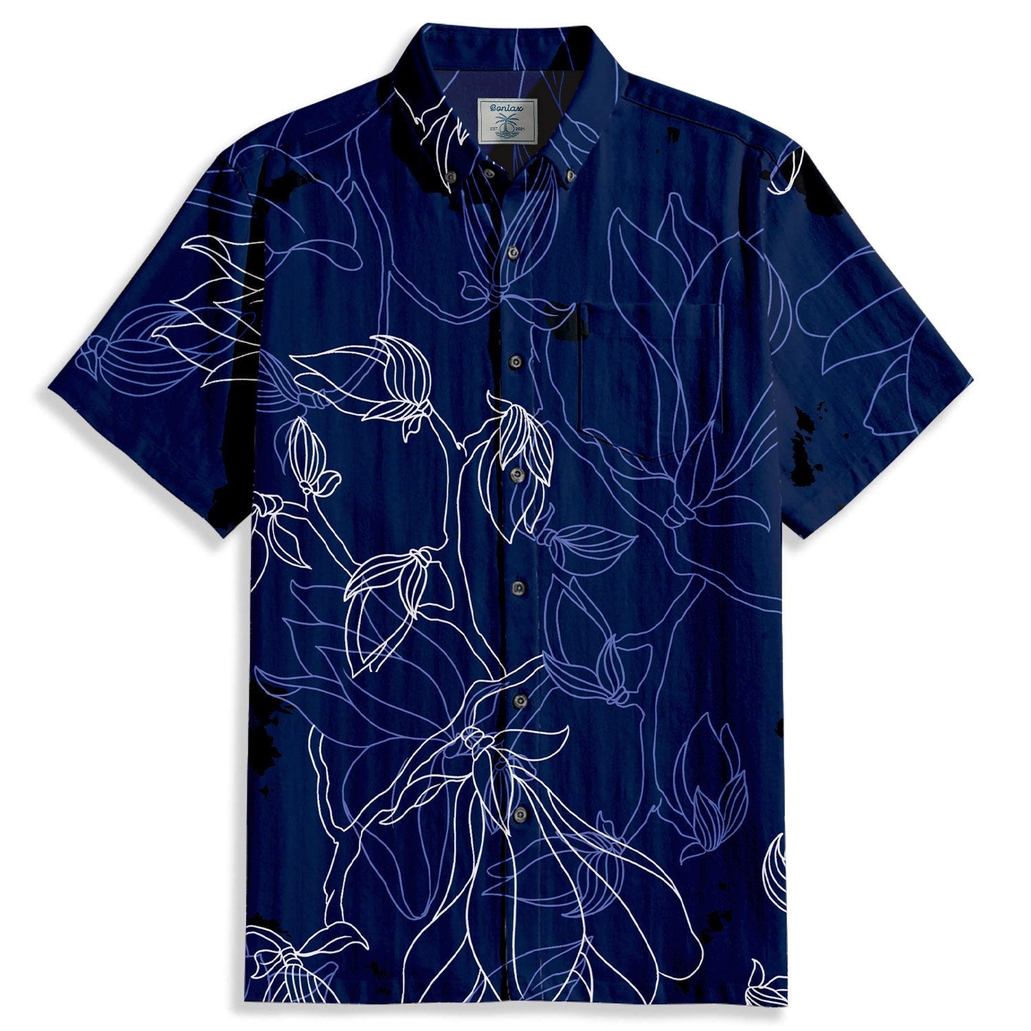 Large Japanese style hand - painted floral - Bonlax