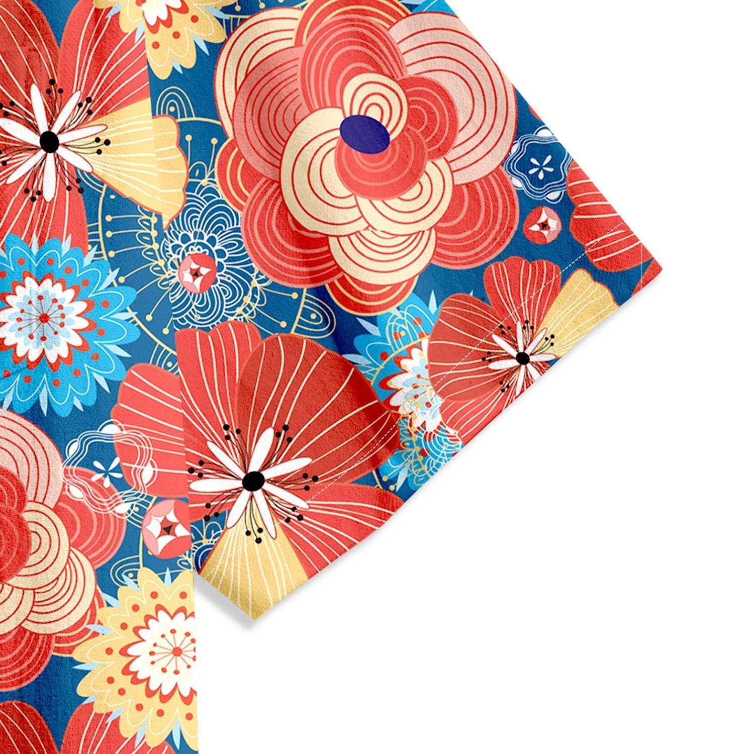 Multicolor Cartoon Flowers Print Short Sleeve Shirt - Bonlax - Bonlax