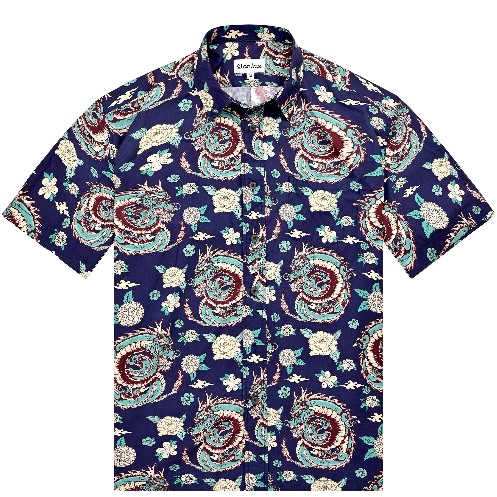 Mythical Majestic Dragon Print Hawaiian Shirt - Bonlax - Bonlax