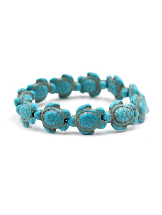 Natural Stone Solid Color Turtle Bracelet - Bonlax - Bonlax