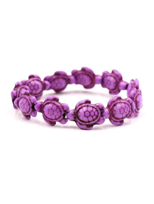 Natural Stone Solid Color Turtle Bracelet - Bonlax - Bonlax