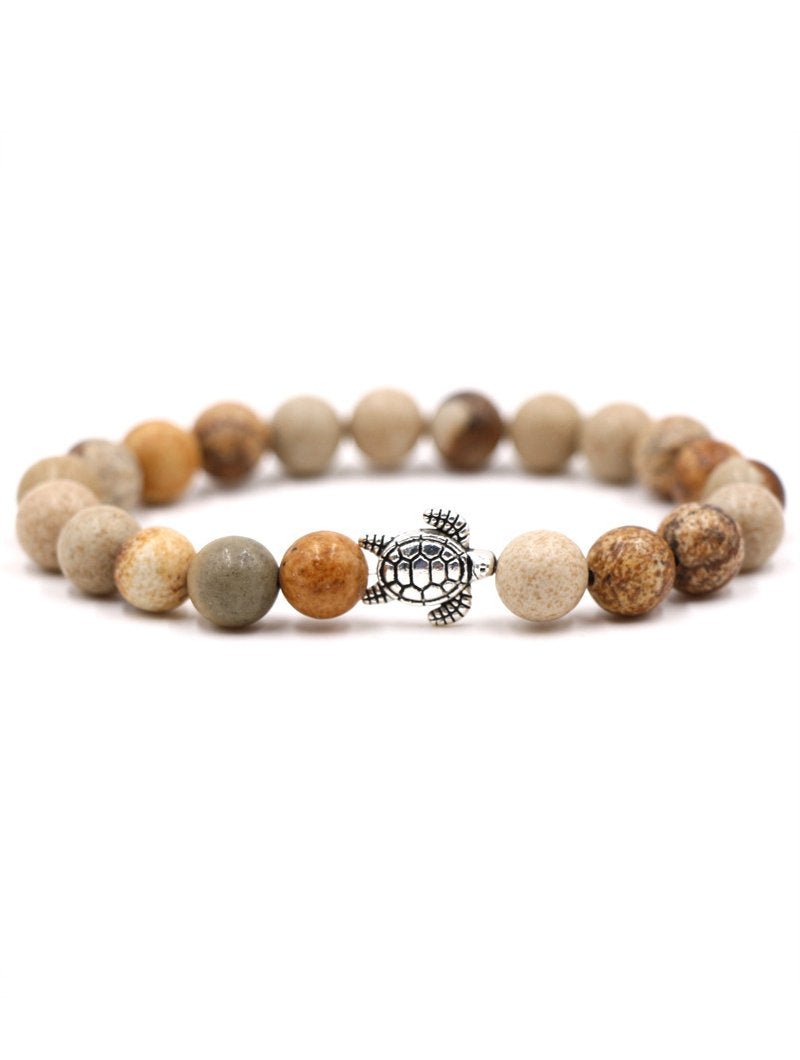 Natural Stone Solid Color Turtle Bracelet - Bonlax - Bonlax