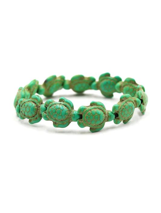 Natural Stone Solid Color Turtle Bracelet - Bonlax - Bonlax