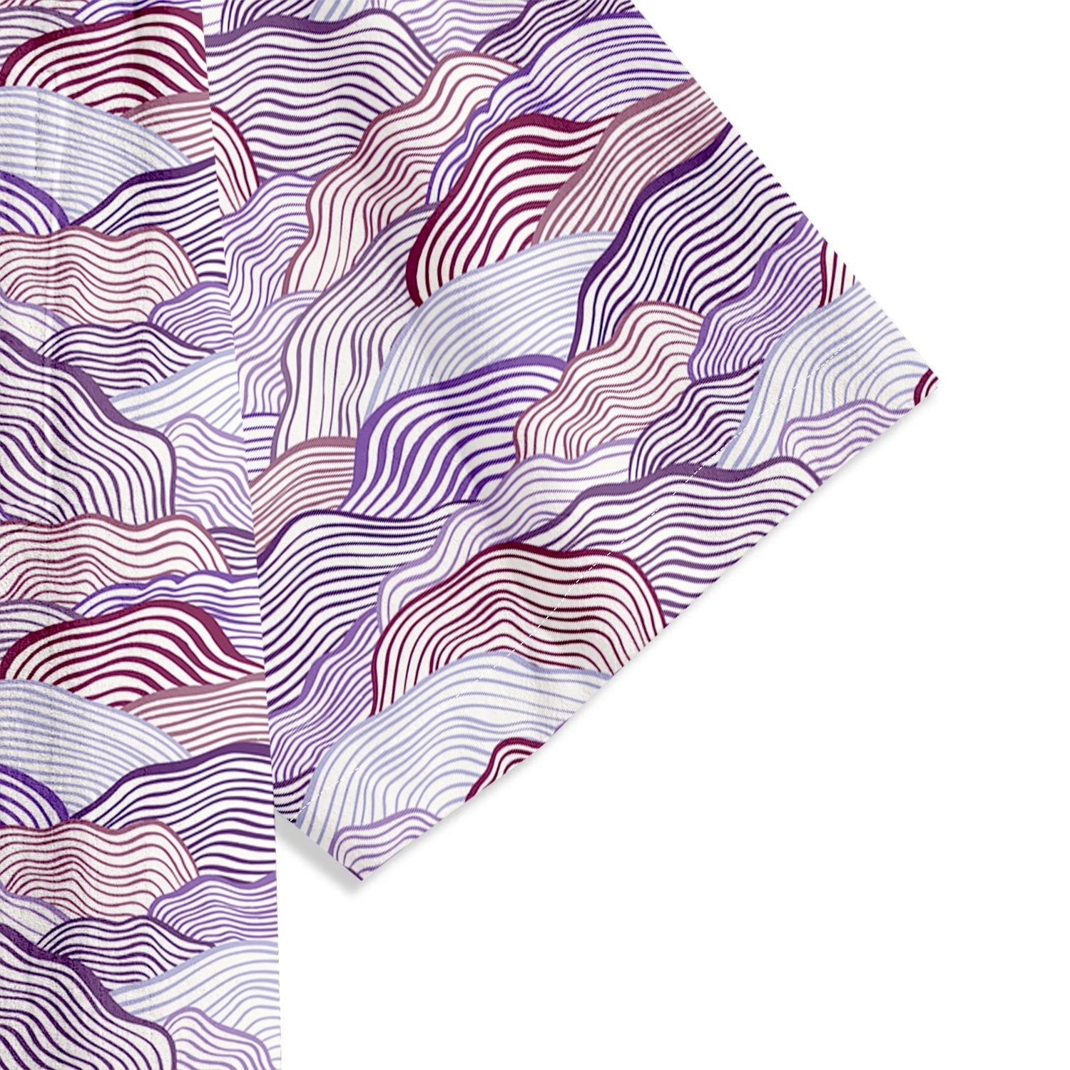 Overlapping Peak - like Lines Print Short Sleeve Shirt - Bonlax - Bonlax