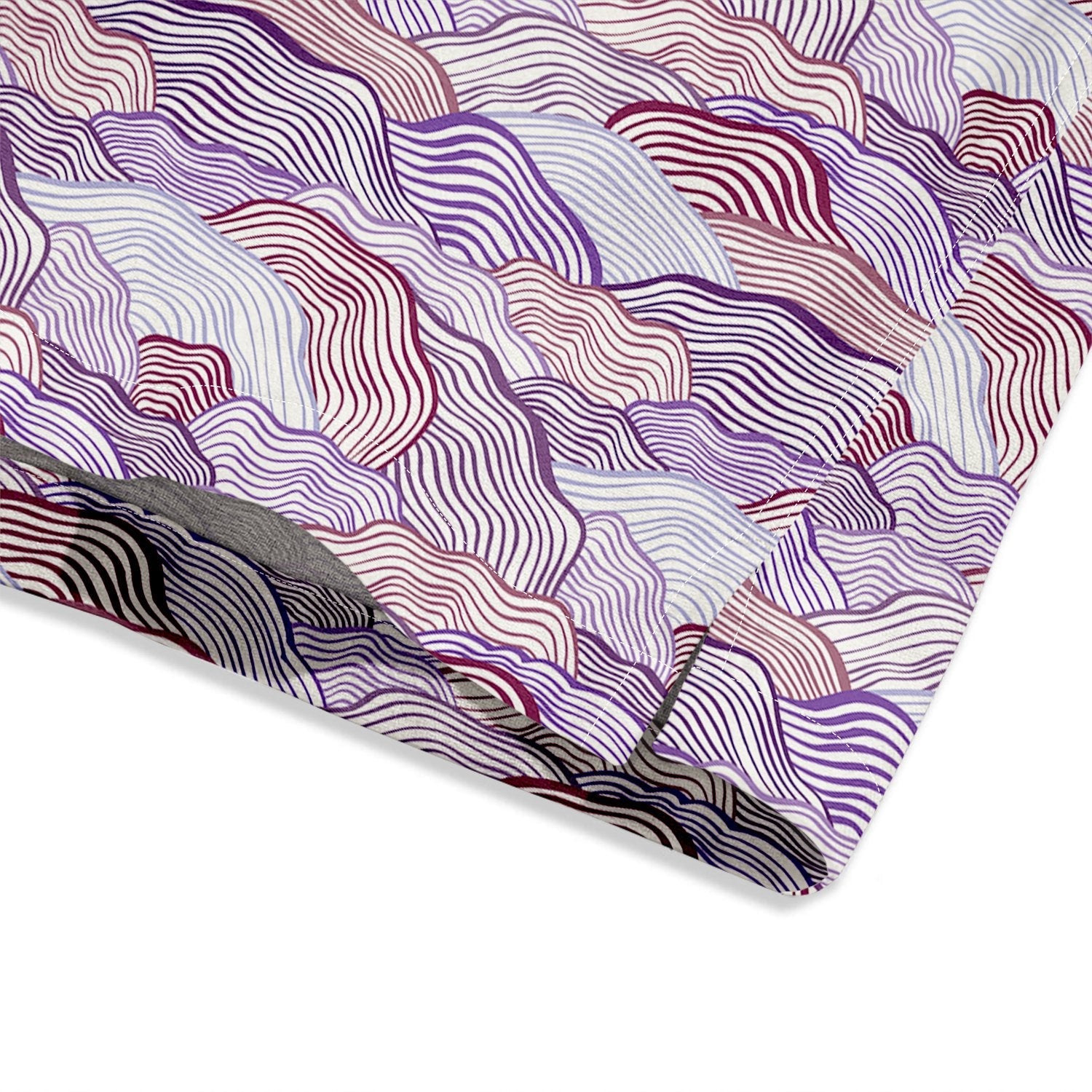 Overlapping Peak - like Lines Print Short Sleeve Shirt - Bonlax - Bonlax