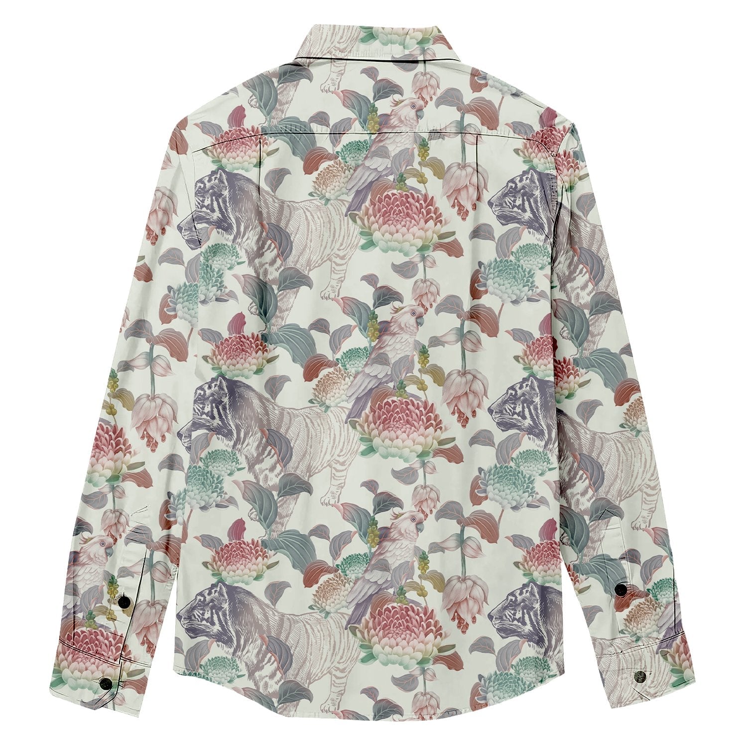 Parrot Branch Tiger Print Long Sleeve Shirt - Bonlax - Bonlax